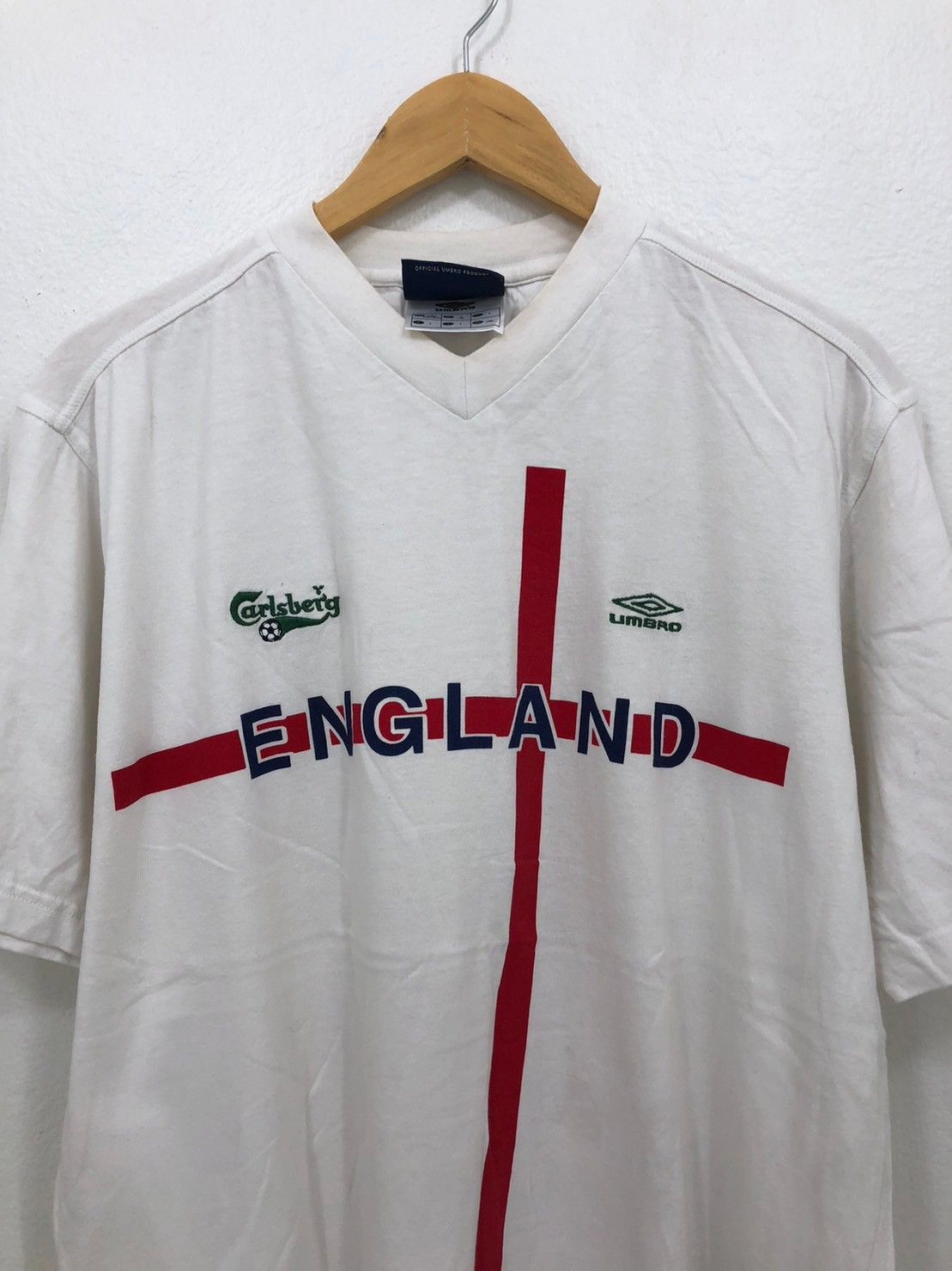 Umbro × Vintage Vintage England Umbro Carlsberg shirt wts01 Size US L / EU 52-54 / 3 - 1 Thumbnail