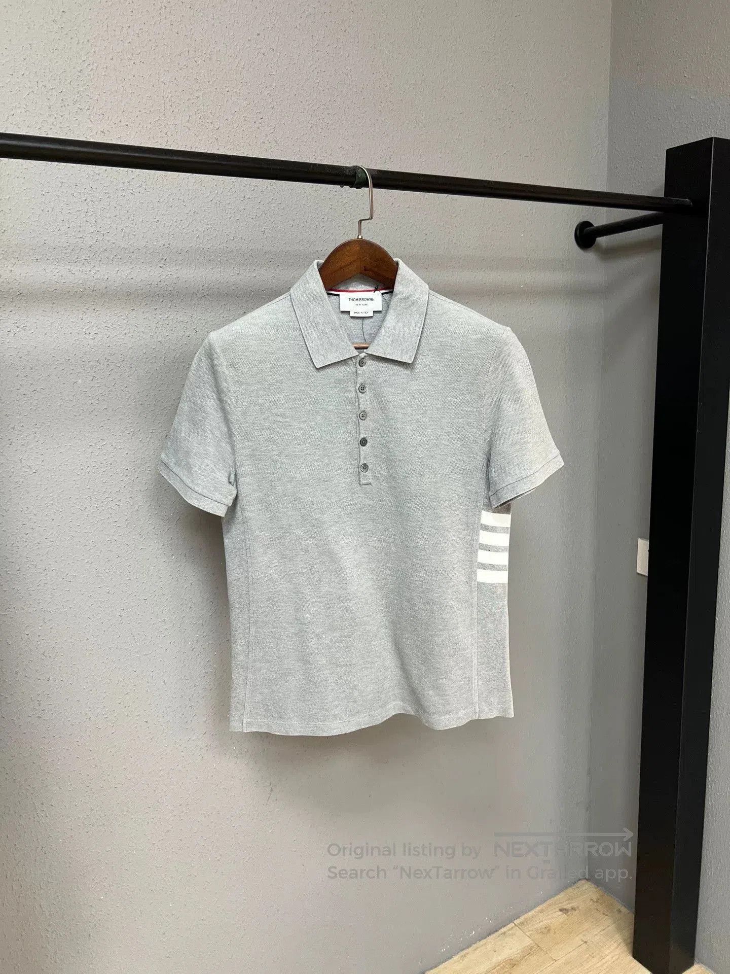 Thom Browne thom browne gray striped short sleeve shirt. Size US XS / EU 42 / 0 - 1 Thumbnail