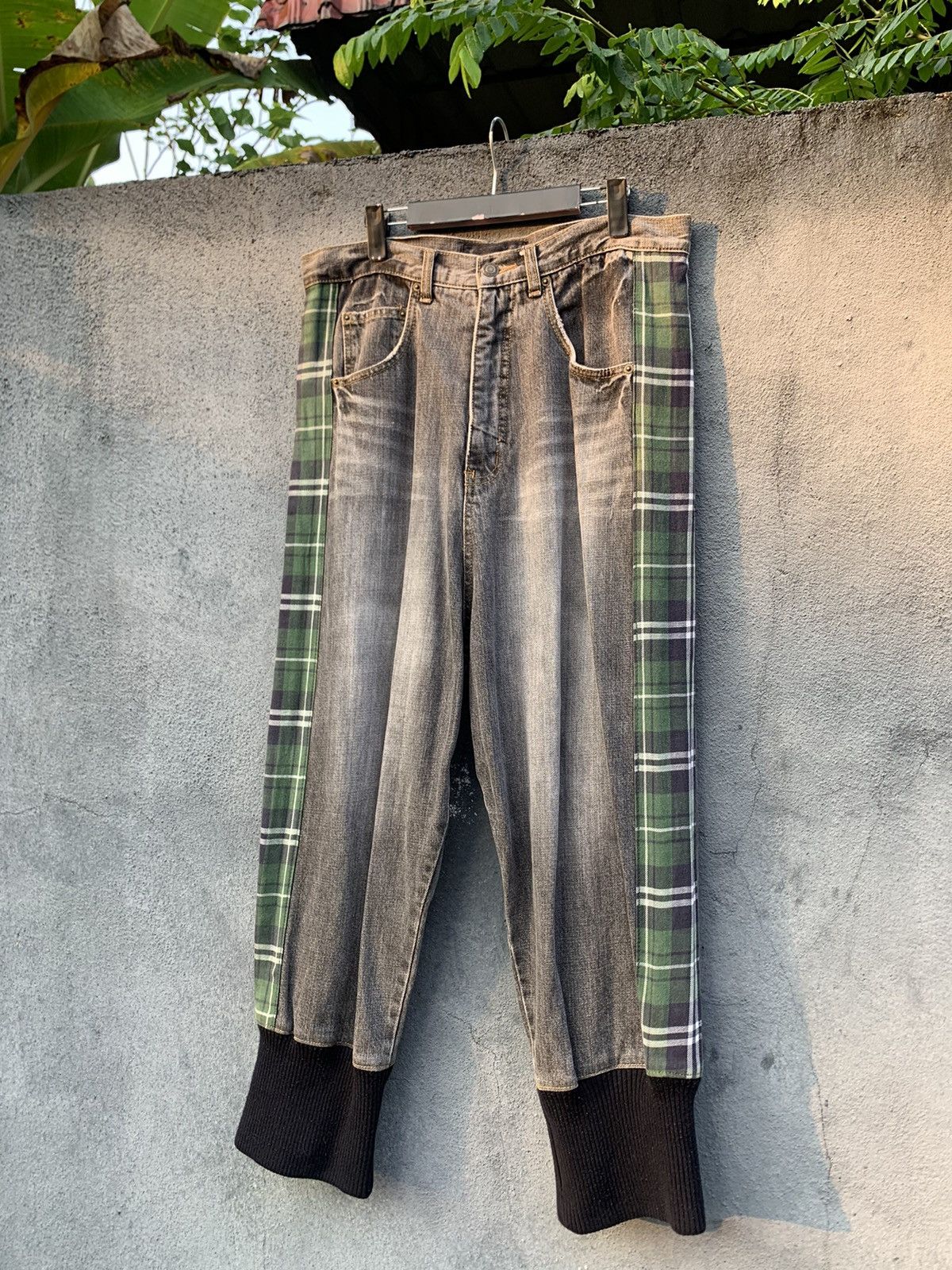 Vintage 👹Vintage Washed Faded Y2k Baggy Jogger Jeans Size US 32 / EU 48 - 2 Thumbnail