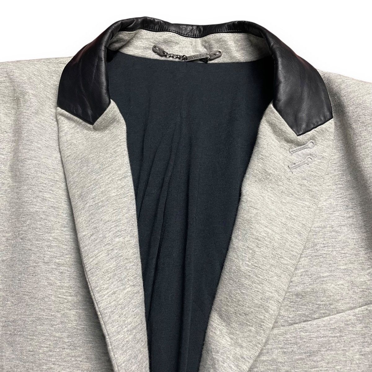 Diesel DIESEL COTTON + LEATHER BLAZER JACKET Size US XL / EU 56 / 4 - 4 Thumbnail