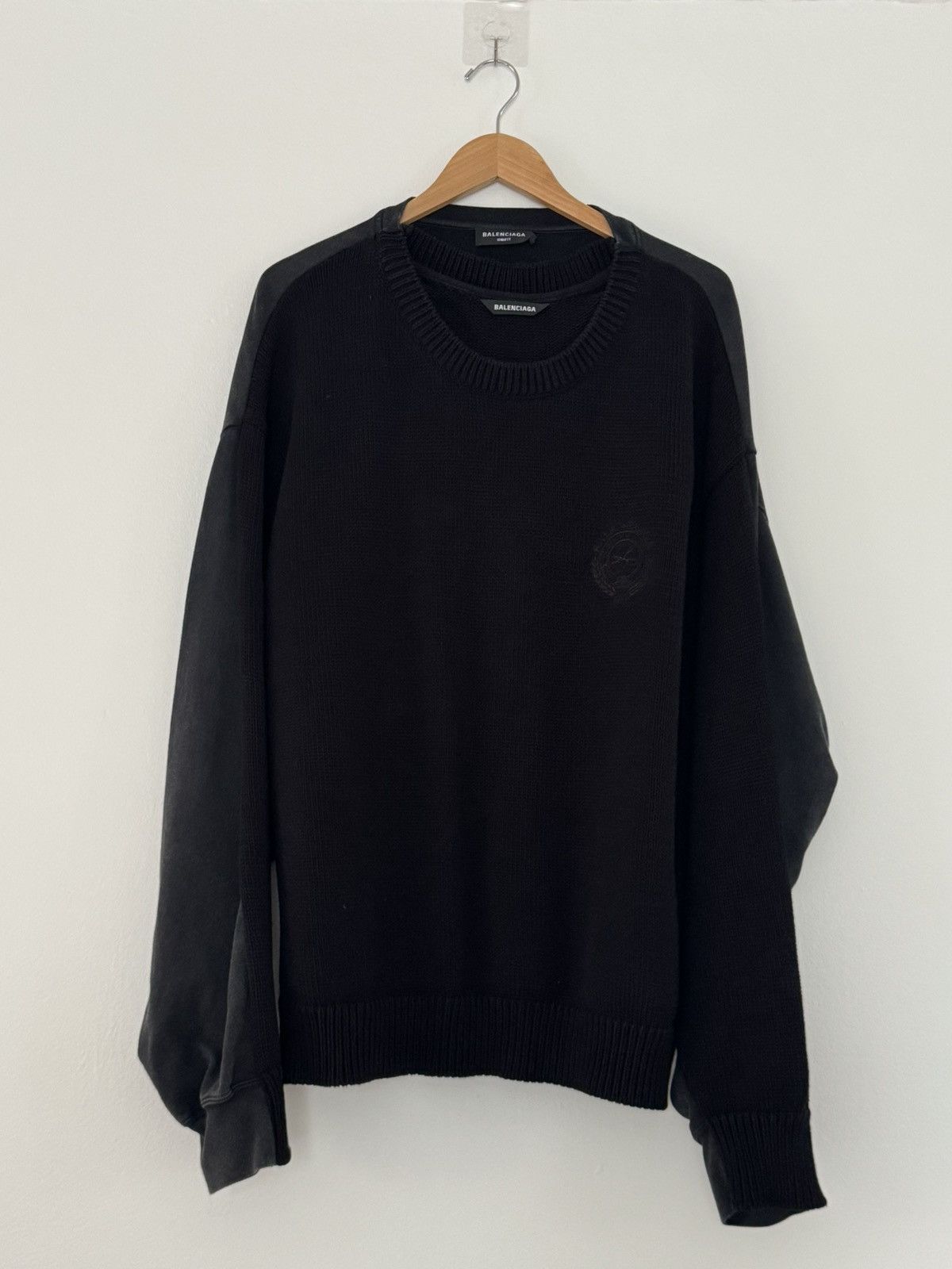 Balenciaga Balenciaga Pullover Double Collar Sweater Size US M / EU 48-50 / 2 - 1 Thumbnail