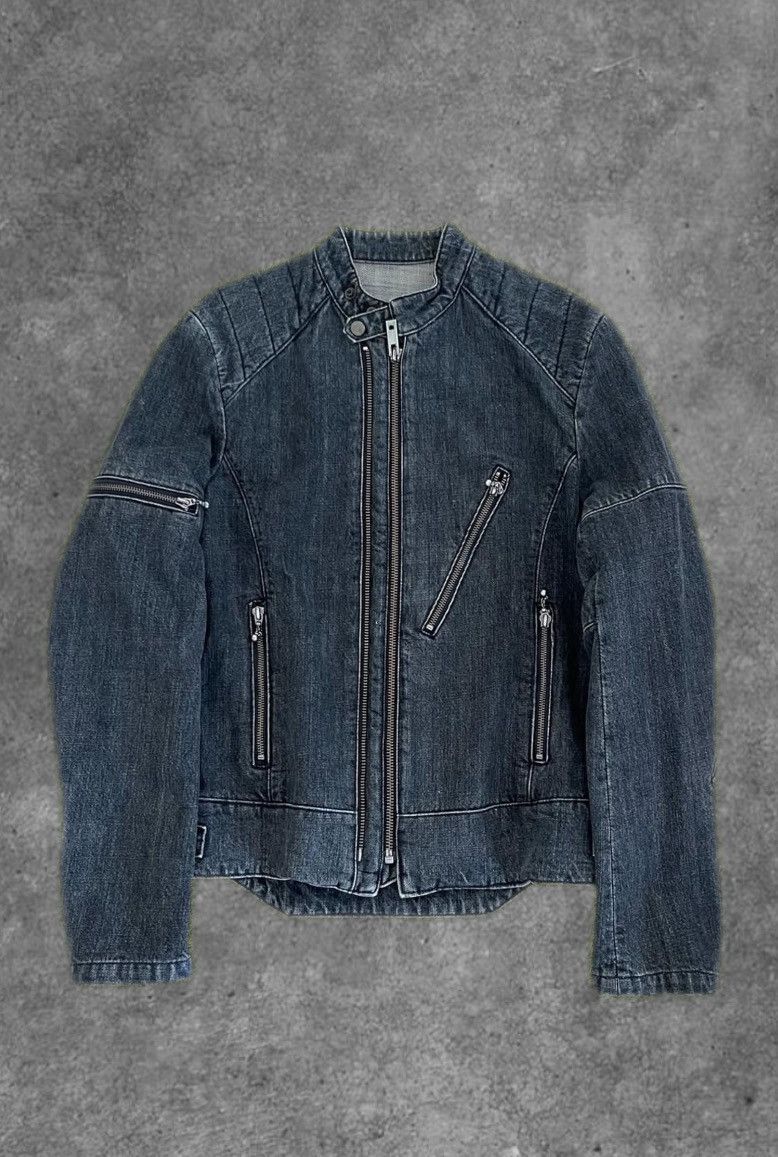 5351 POUR LES HOMMES 5351 pour les hommes multizipper rider denim jacket Size US M / EU 48-50 / 2 - 1 Thumbnail