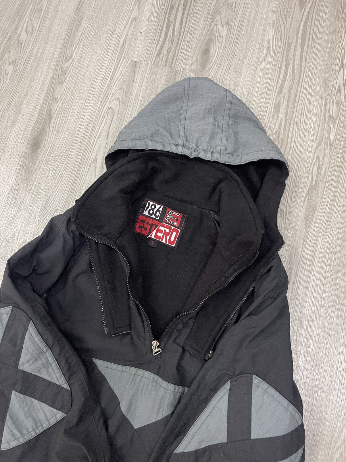 Japanese Brand 90s Snow Screw Glamorous Black Grey Half Zipper Pullover Size US L / EU 52-54 / 3 - 11 Thumbnail