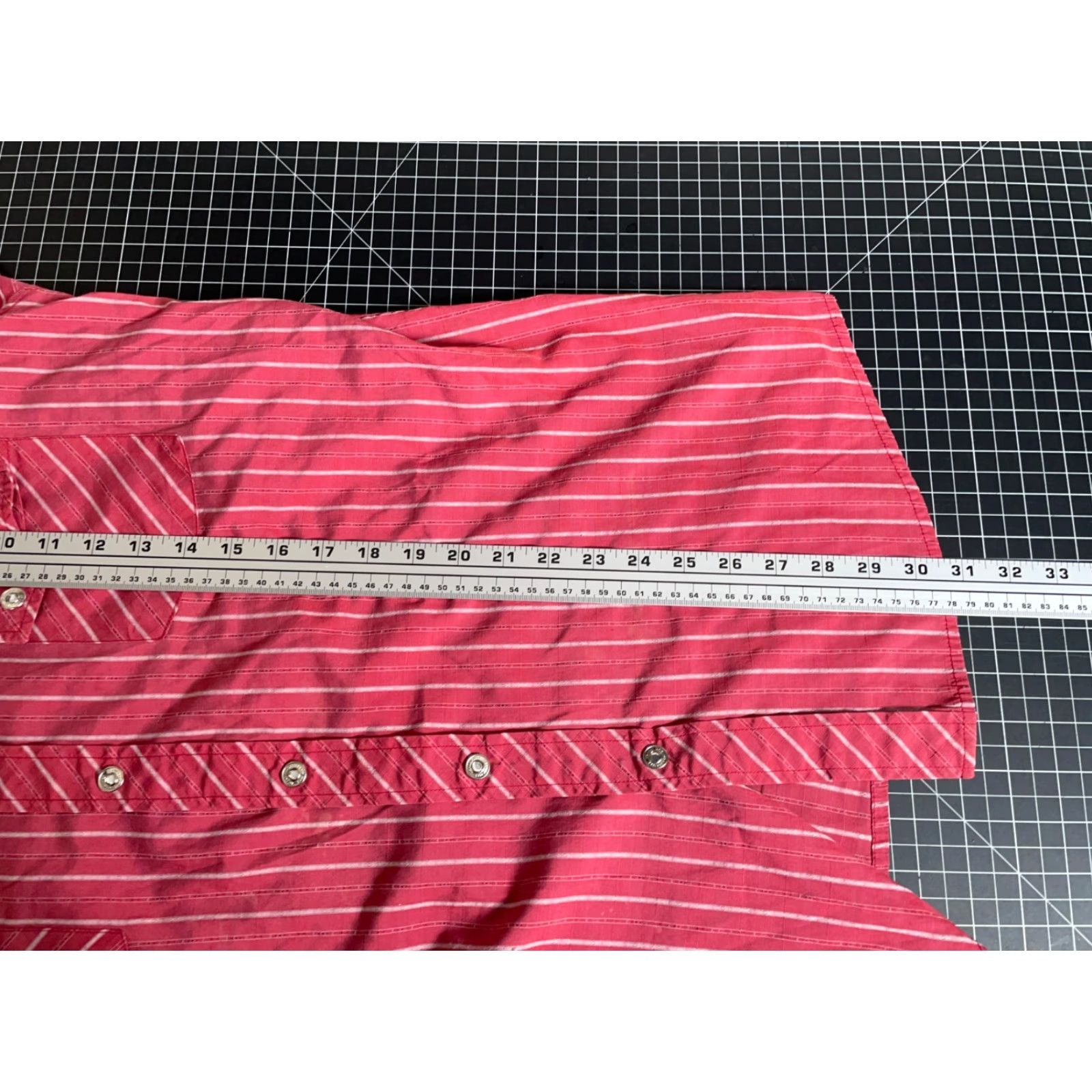 Vintage Maxini Western Shirt Men XL Red Stripe Snap Buttons Rockabilly Cowboy Size US XL / EU 56 / 4 - 6 Thumbnail