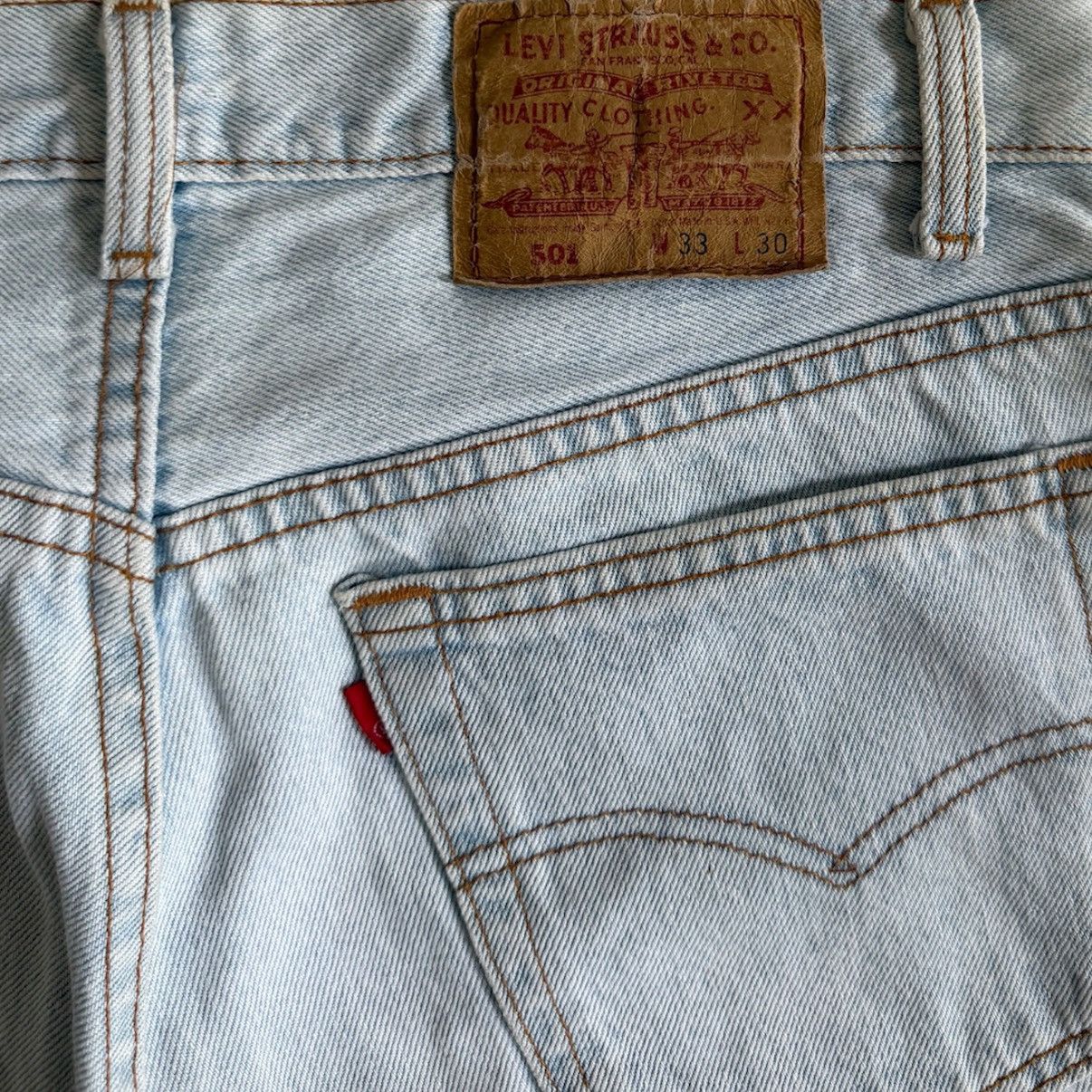 Levi's Levi's 501 XX, "1992", Made in Usa, Light Wash Jeans. Size US 33 - 6 Thumbnail