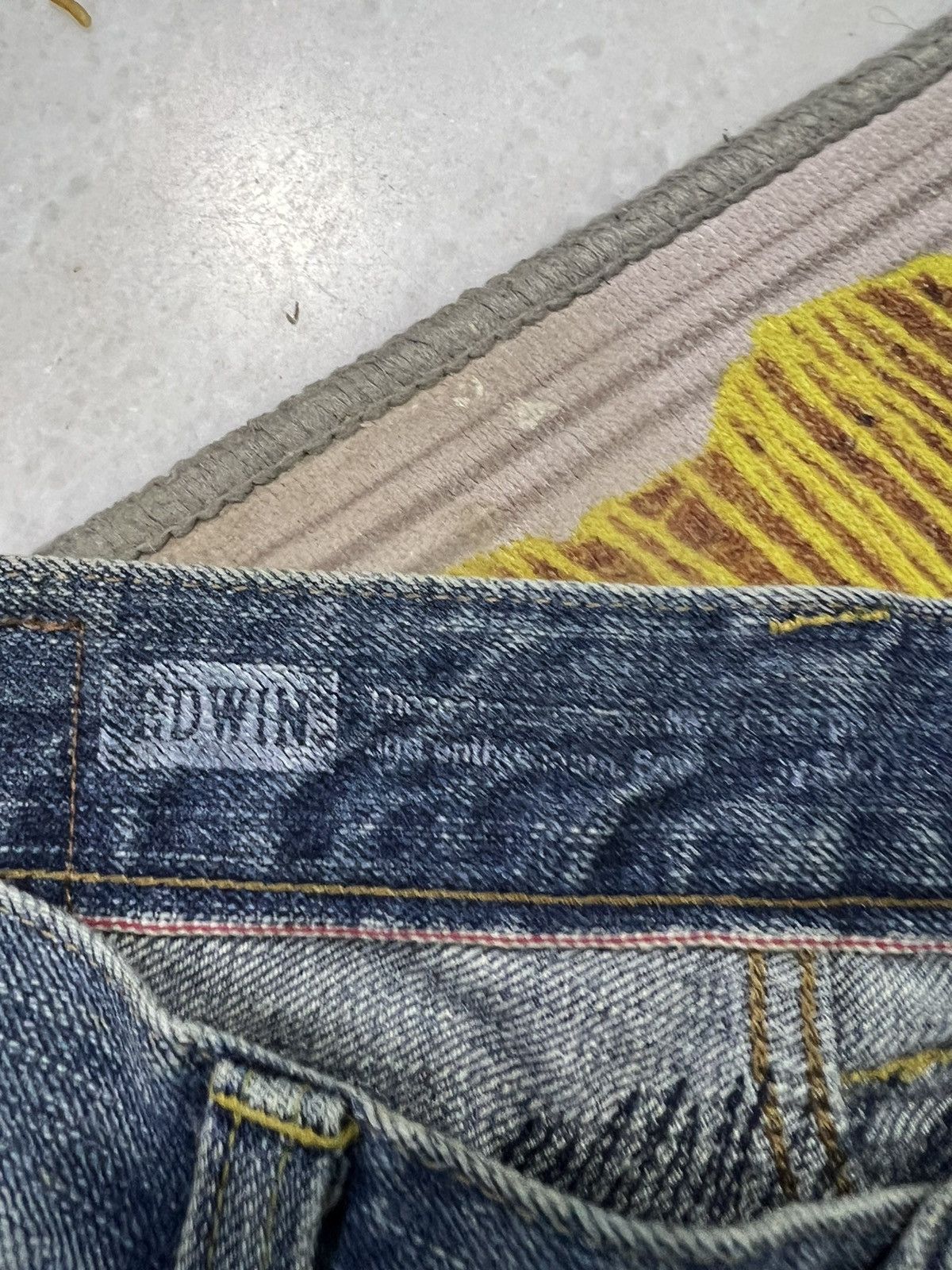 Edwin × Japanese Brand VINTAGE EDWIN HALF SELVEDGE DISTRESSED JEANS Size US 34 / EU 50 - 22 Thumbnail