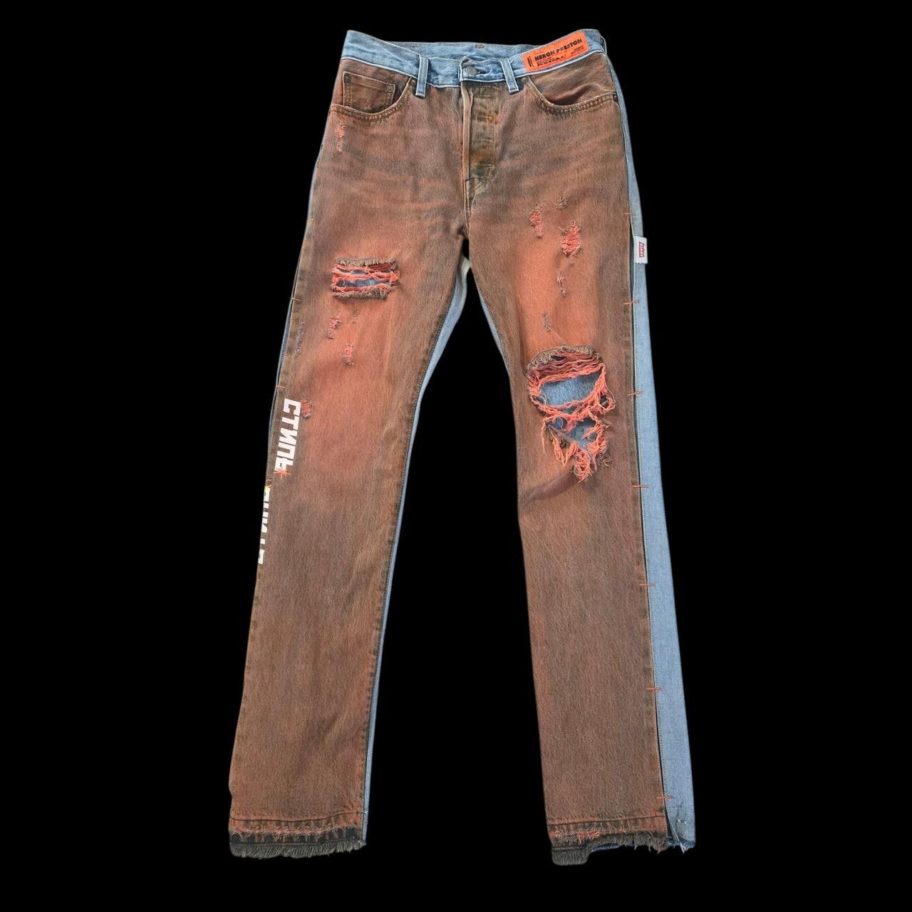 Heron Preston × Levi's Heron Preston x Levi’s Faded Orange 501 Jeans - Size 29 x 32 Size US 29 - 1 Thumbnail