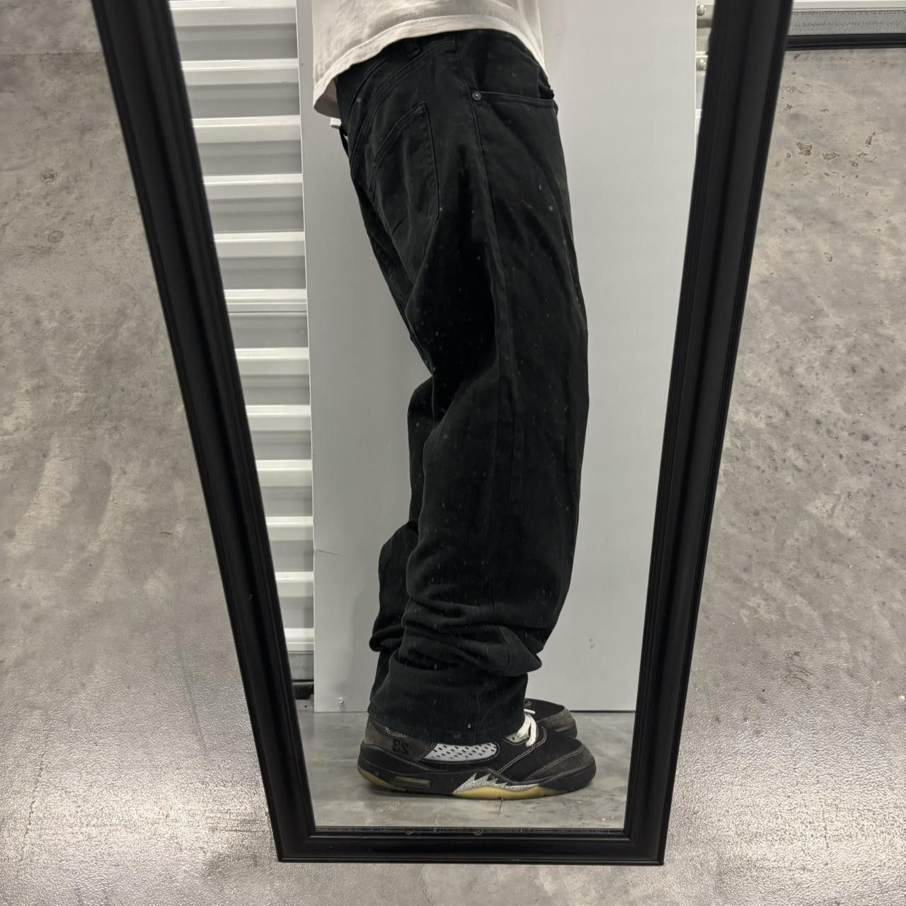 Japanese Brand × Vintage Crazy Vintage Y2K/2000s Grunge Solid Black Essential Denim Jeans! Size US 36 / EU 52 - 2 Thumbnail
