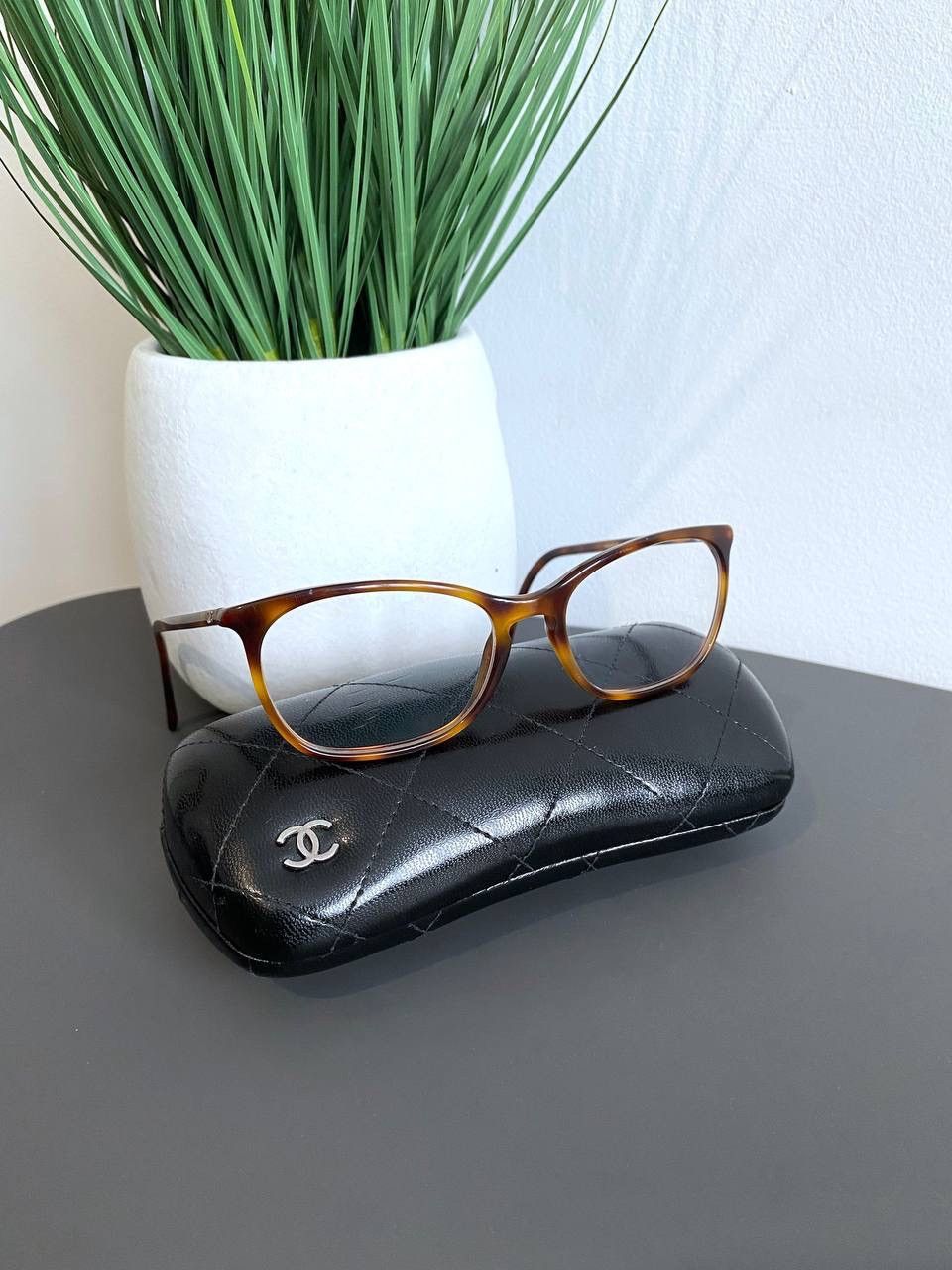 Chanel × Designer CHANEL Women's Rectangle Eyeglasses, 3281 c.1295 Size ONE SIZE - 1 Thumbnail