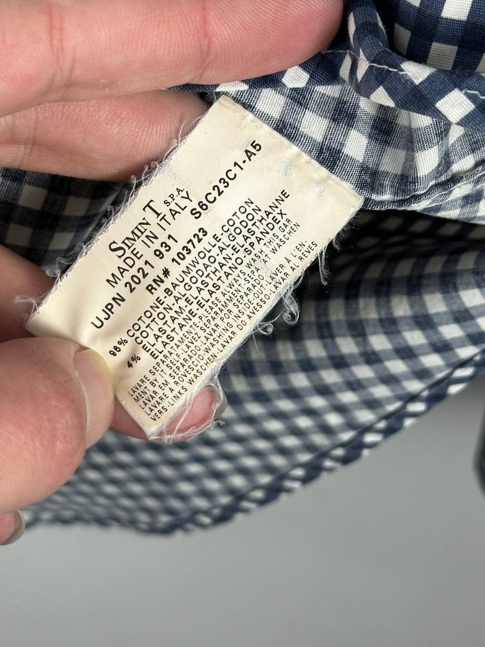 Armani Vintage Armani Jeans Plaid Check Blue Shirt Size US M / EU 48-50 / 2 - 10 Thumbnail