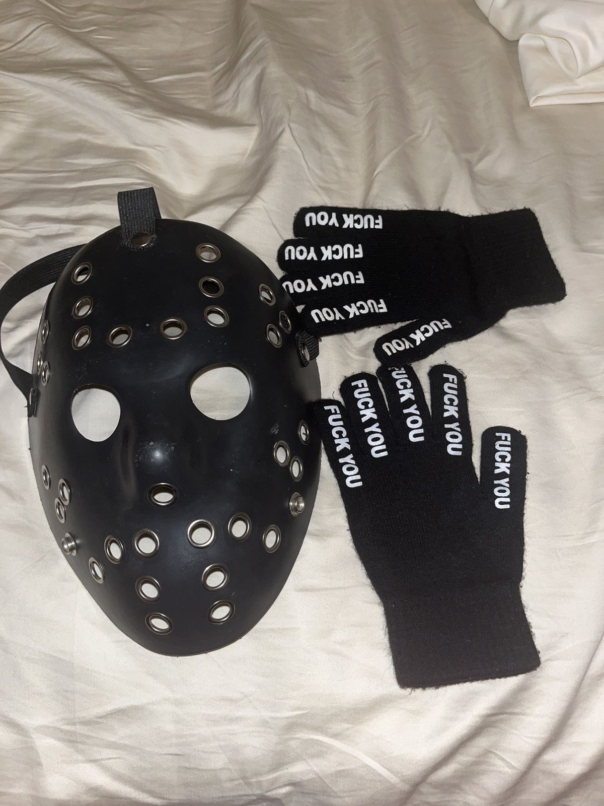 Grimykids GRIMYKIDS “FUCK YOU” GLOVES AND HOCKEY MASK Size ONE SIZE - 1 Preview