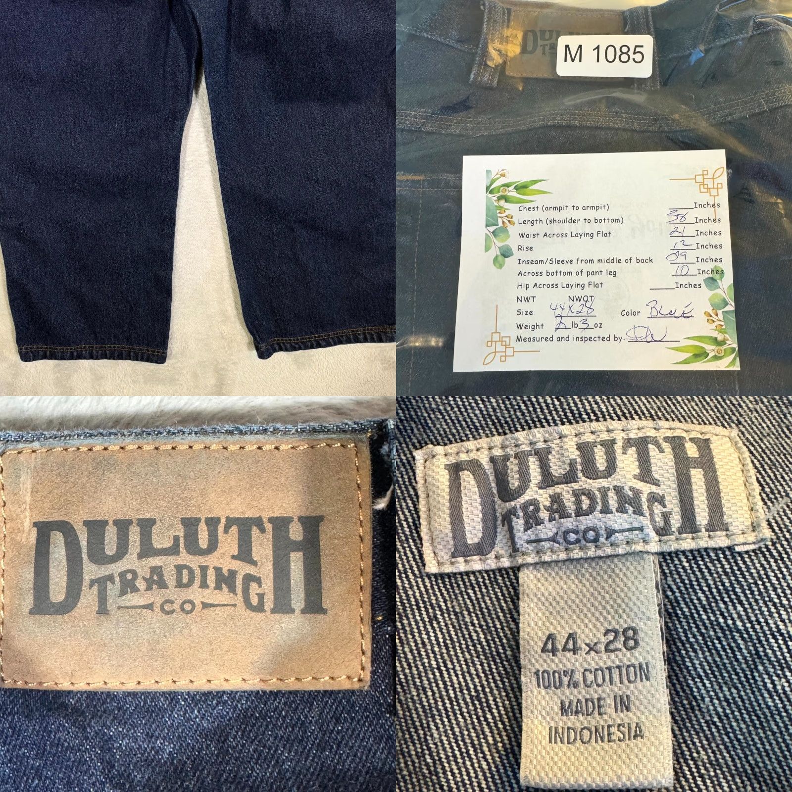 Denime Duluth Trading Men’s Crop Jeans 44×28 Blue Denim 100% Cotton Straight Leg Excell Jeans Crop Straight Men’s Denim Blue 44×28 Duluth Size US 44 / EU 60 - 8 Thumbnail