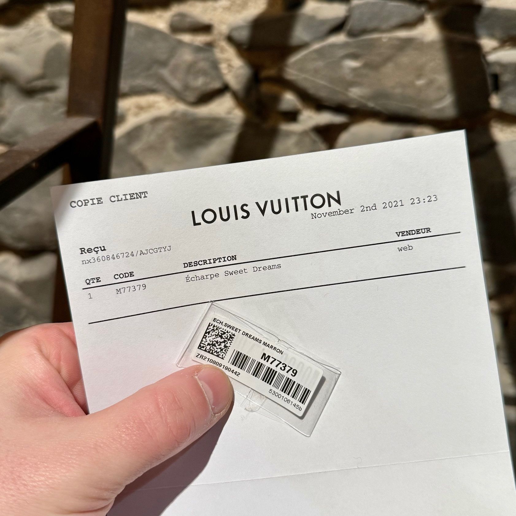 Louis Vuitton Louis Vuitton Brown Cashmere Monogram Sweet Dreams Scarf Size ONE SIZE - 10 Thumbnail