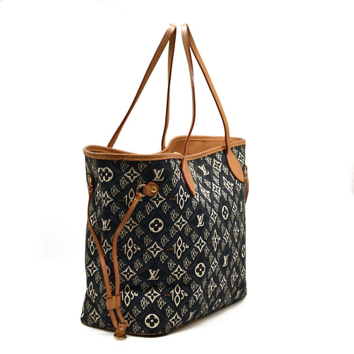 Louis Vuitton Louis Vuitton Jacquard Since 1854 Neverfull MM Blue Size ONE SIZE - 2 Thumbnail