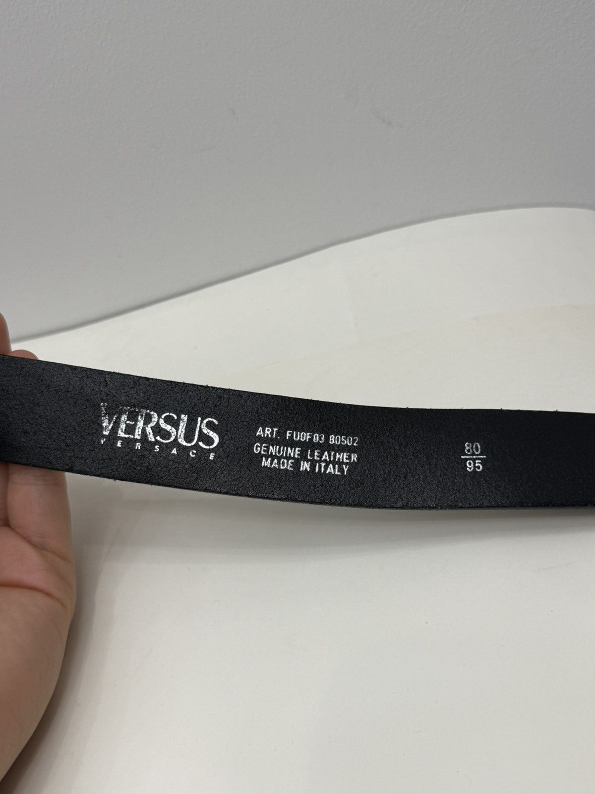 Versus Versace Versus Versace Lion Head Buckle Leather Belt Size 30 - 5 Thumbnail