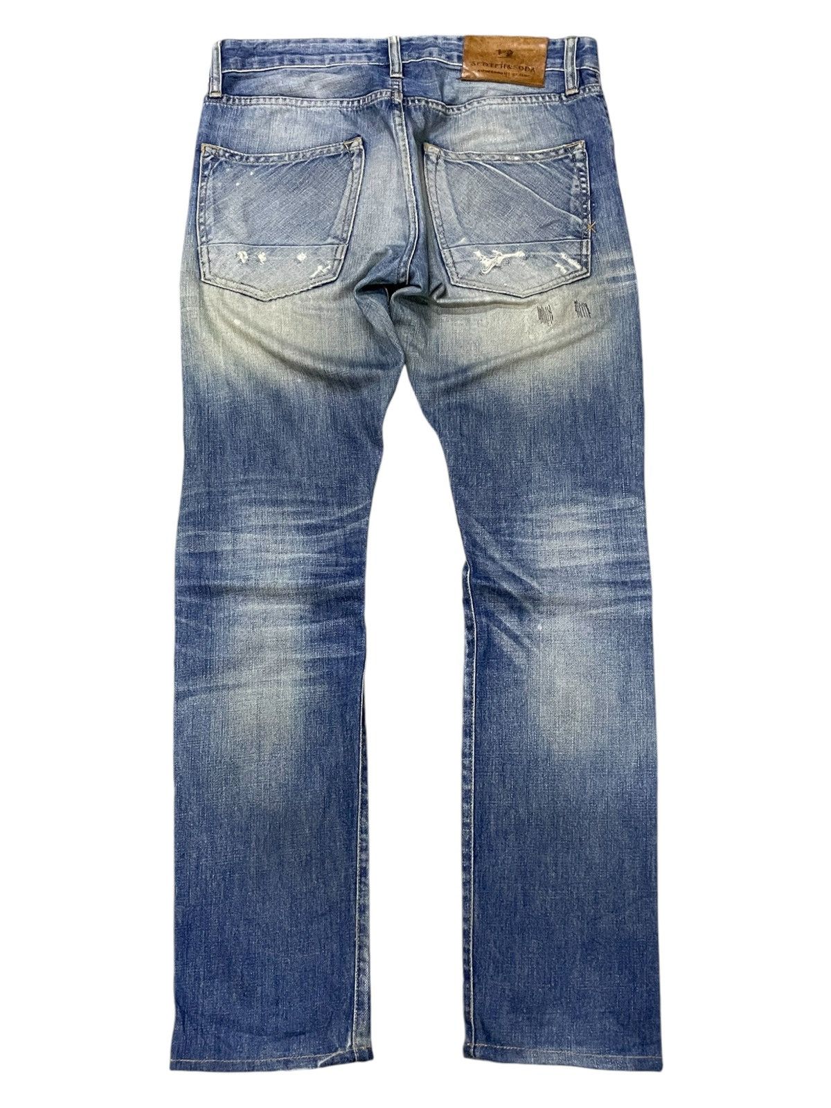 Hysteric Glamour × Scotch & Soda Scotch & Soda Distressed Repaired Heavy Stitched Jeans Size US 30 / EU 46 - 2 Thumbnail