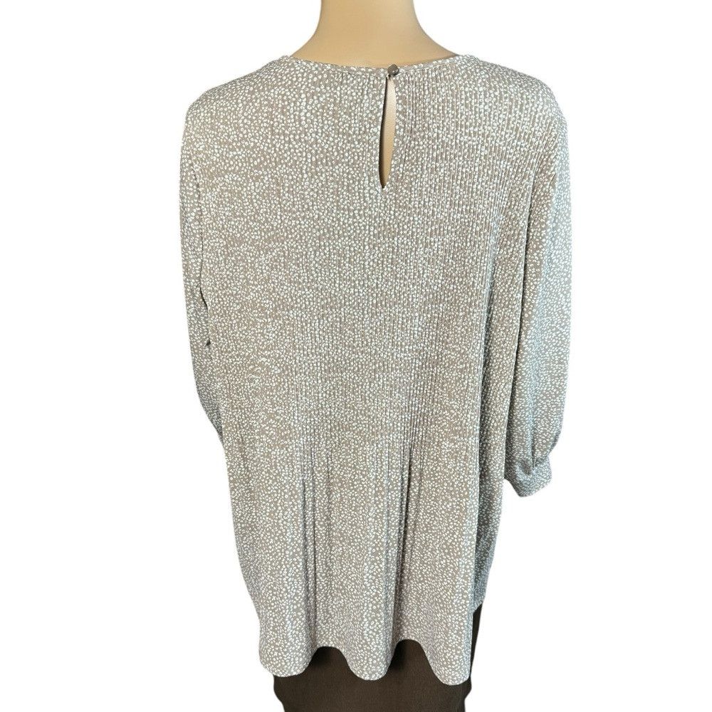 Adrianna Papell NWT New $79 Adrianna Papell Animal Print Pleated 3/4 Sleeve Size XL / US 12-14 / IT 48-50 - 4 Thumbnail