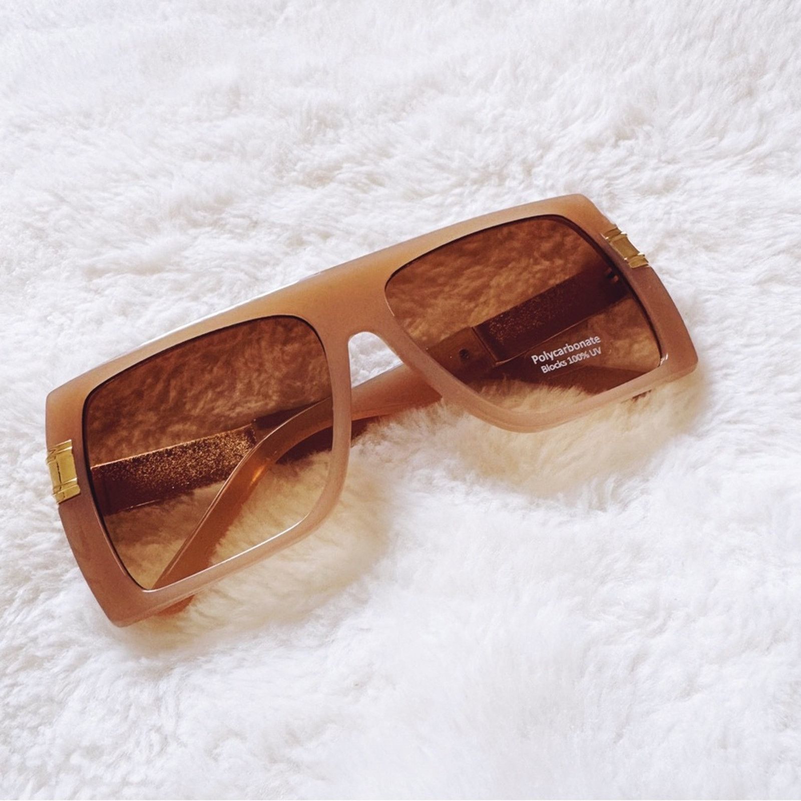 Other Inez Mocha Oversized Square Sunglasses Size ONE SIZE - 6 Thumbnail