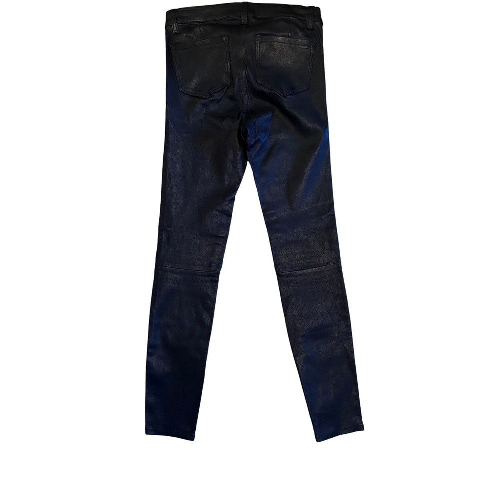 Rag & Bone Rag & Bone Black Leather Skinny Jeans with Zipper Finishes Size 25" / US 0 / IT 36 - 5 Thumbnail