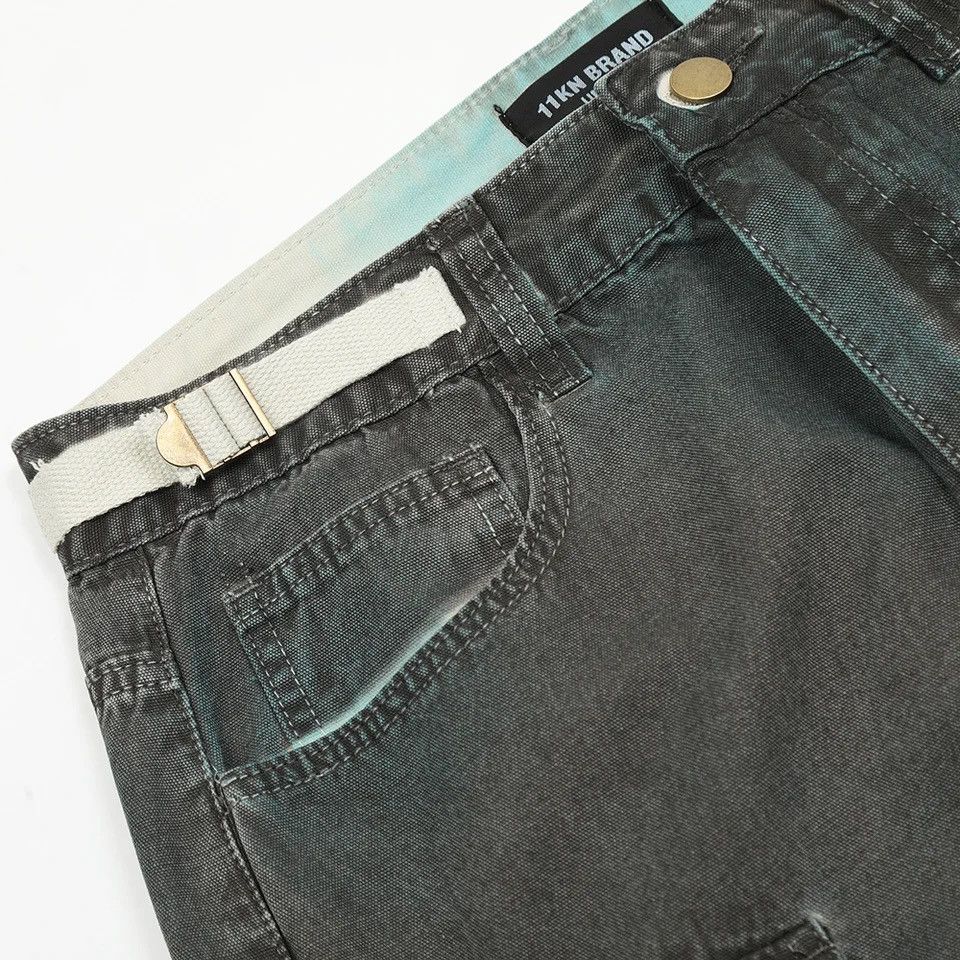 Denime × Japanese Brand Cargo Jeans Multi-pocket Baggy Denim Pants Size US 27 - 6 Thumbnail