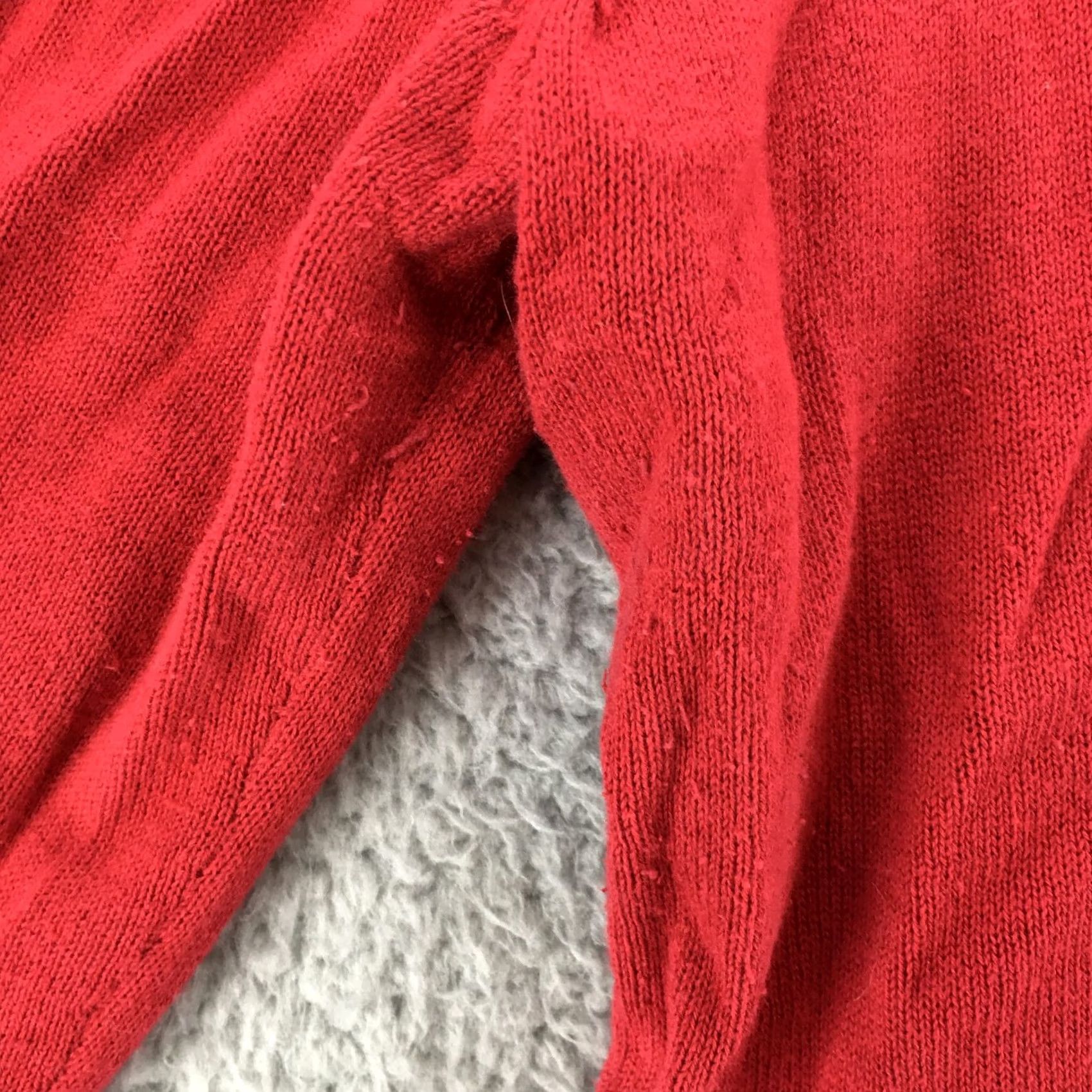 Puma PUMA Cardigan Sweater Womens Large Red Multicolor Button Up Long Sleeve Knit Cardigan Fall Winter Spring Summer Casual V-Neck Size L / US 10 / IT 46 - 4 Thumbnail