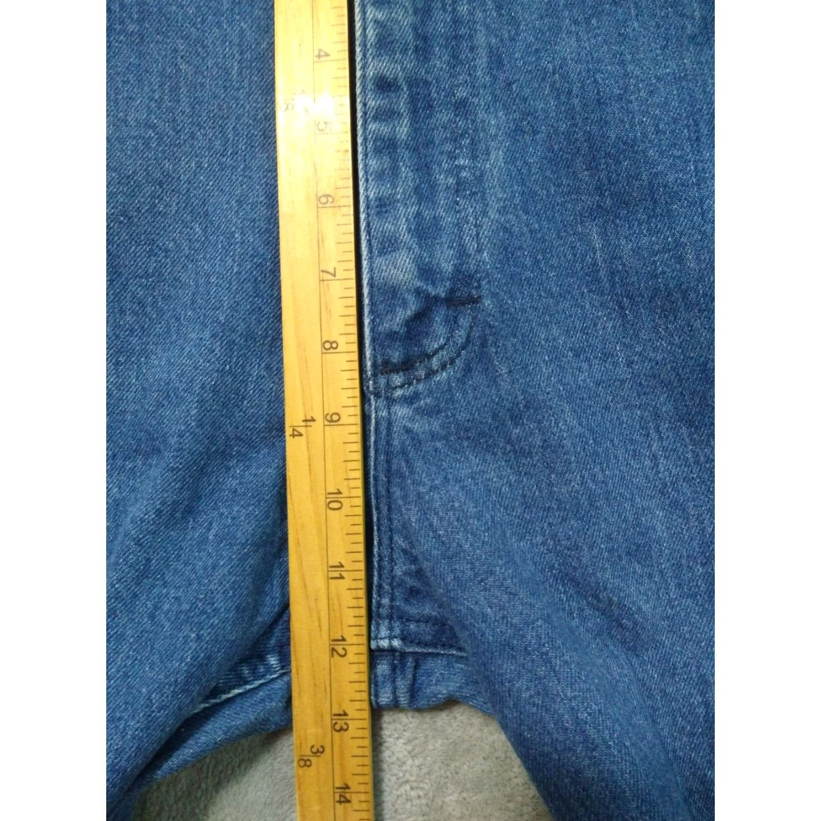 Lee VINTAGE Lee Jeans Womens 10 Blue Denim Talon Aztec Straight Leg High Rise Jeans 90s Womens Size 32" / US 10 / IT 46 - 5 Thumbnail