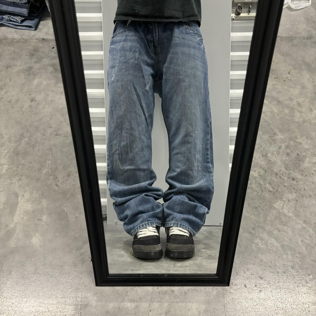 Japanese Brand × Vintage Crazy Vintage Y2K/2000s Grunge Medium Wash Denim Jeans! Size US 34 / EU 50 - 1 Thumbnail