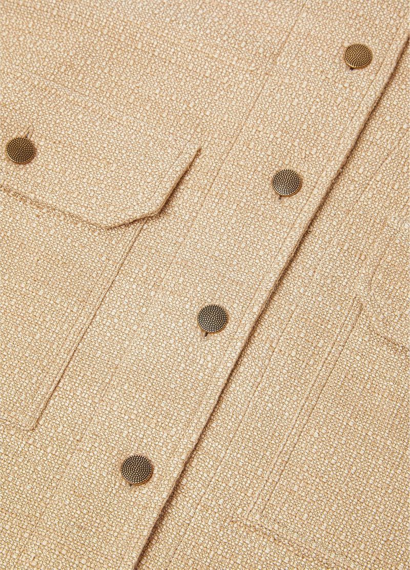 Loro Piana o1srvl11e0526 FAP4866 Darby Overshirt in Beige Size XS / US 0-2 / IT 36-38 - 8 Thumbnail