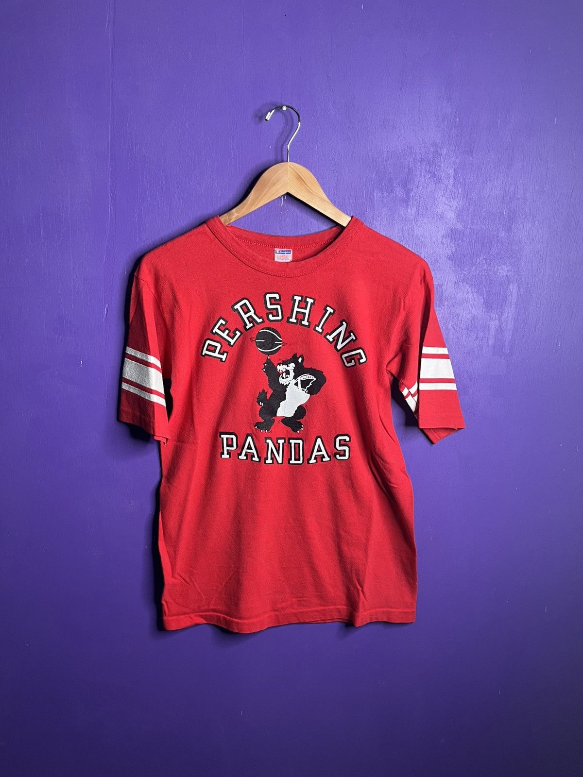 Vintage 70s Champion Pershing pandas t-shirt