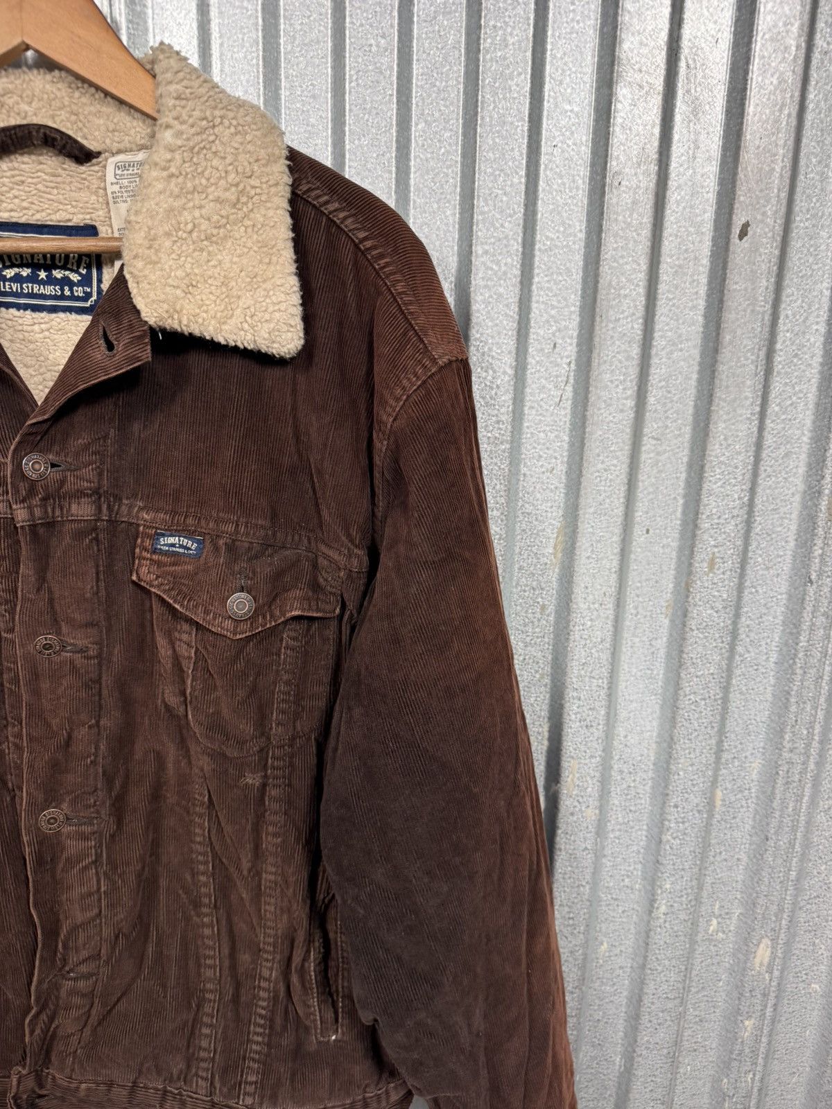 Levi's 90s Vintage Levis Mocha Distressed corduroy Cowboy Jacket Size US L / EU 52-54 / 3 - 10 Thumbnail