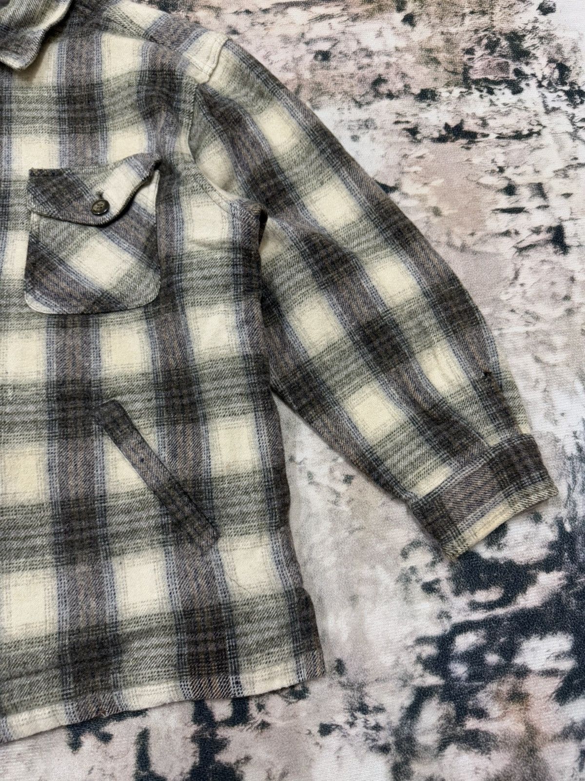 Japanese Brand × Uniqlo × Vintage Vintage 90s Uniqlo Plaid Tweed Chekered Flanel Wool Jacket Size US L / EU 52-54 / 3 - 5 Thumbnail