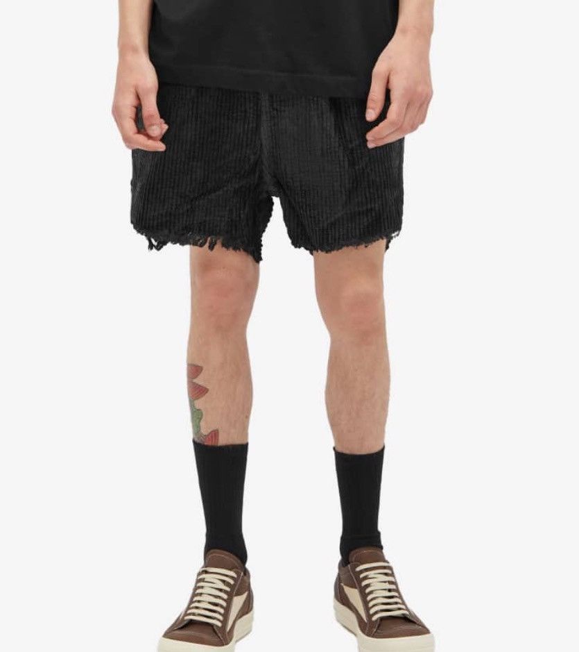 Rick Owens Rick owens porterville 2024 distressed corduroy shorts Size US 34 / EU 50 - 3 Thumbnail