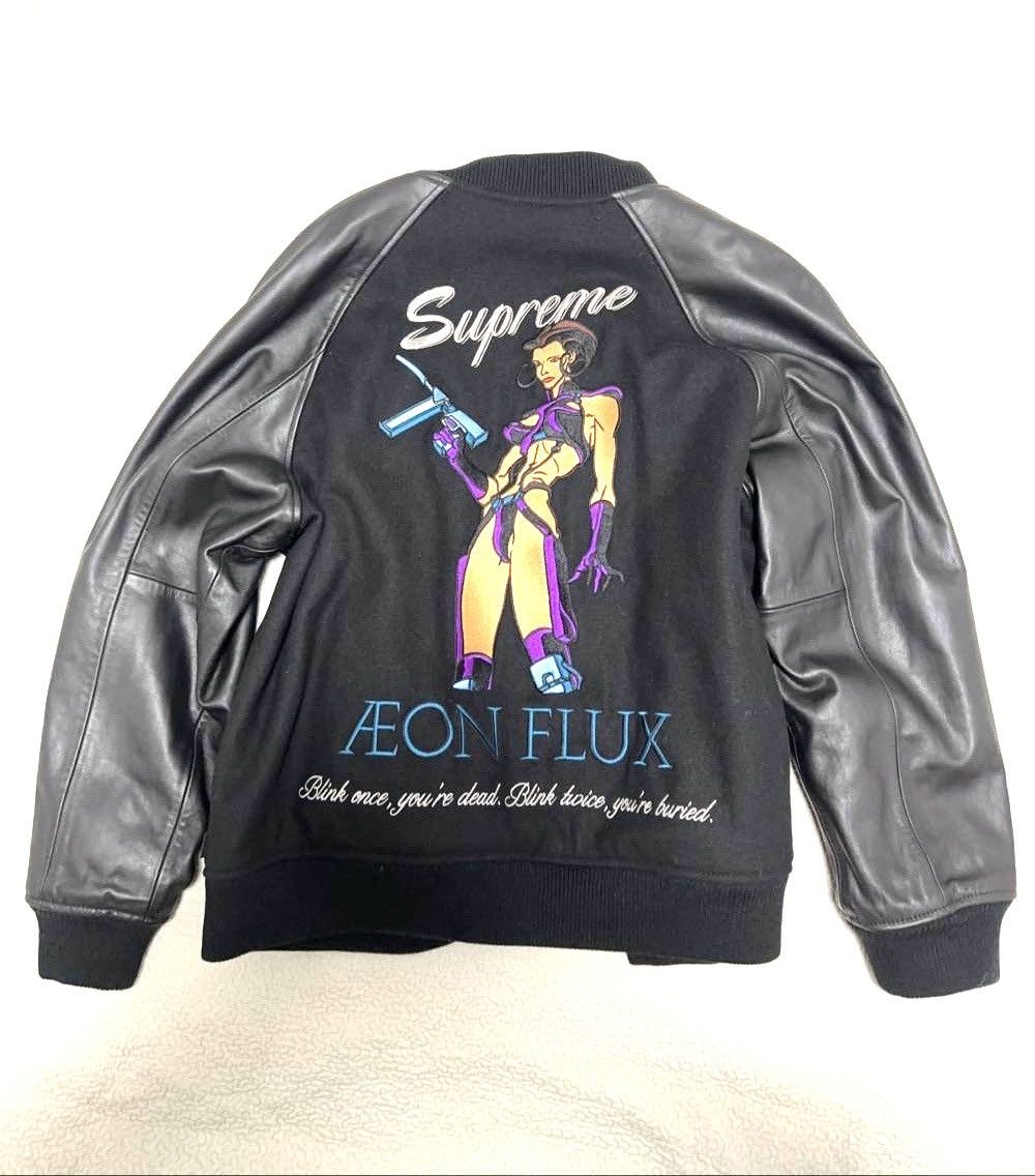 Supreme Supreme Aeon Flux Varsity Jacket Black | Grailed