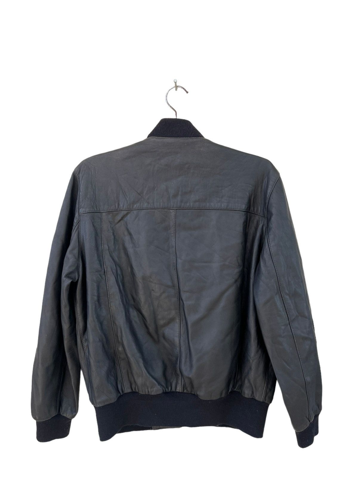 Burberry Vintage Burberrys’ England Black Leather Bomber Jacket Size US L / EU 52-54 / 3 - 16 Thumbnail