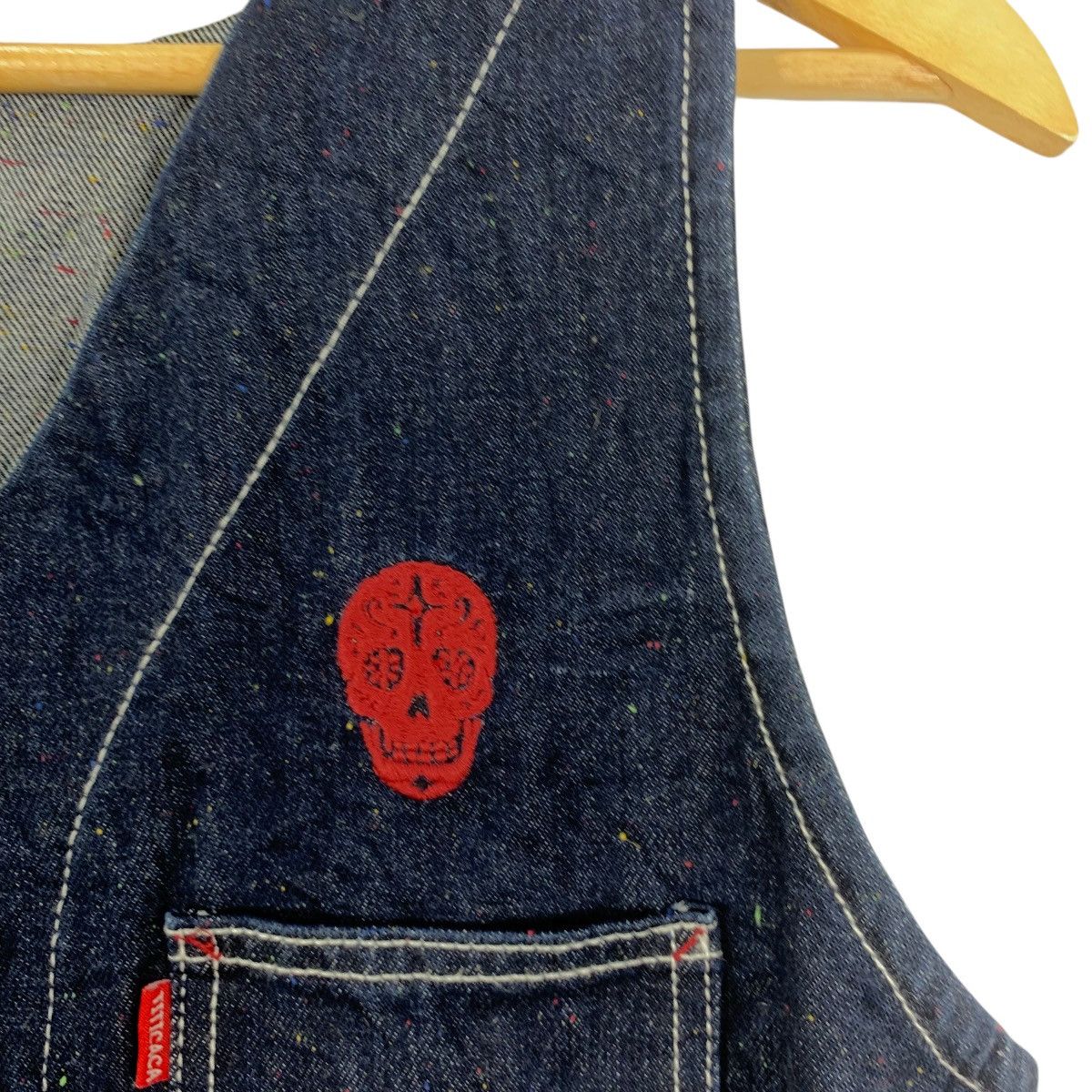 Other TITICACA SKULL BONES Embroidered Denim Jeans Vest Jacket Size M / US 6-8 / IT 42-44 - 9 Thumbnail