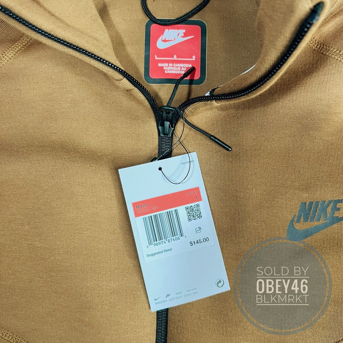 Nike Nike Sportswear Tech Fleece Light British Tan Brown Black Size US L / EU 52-54 / 3 - 2 Thumbnail