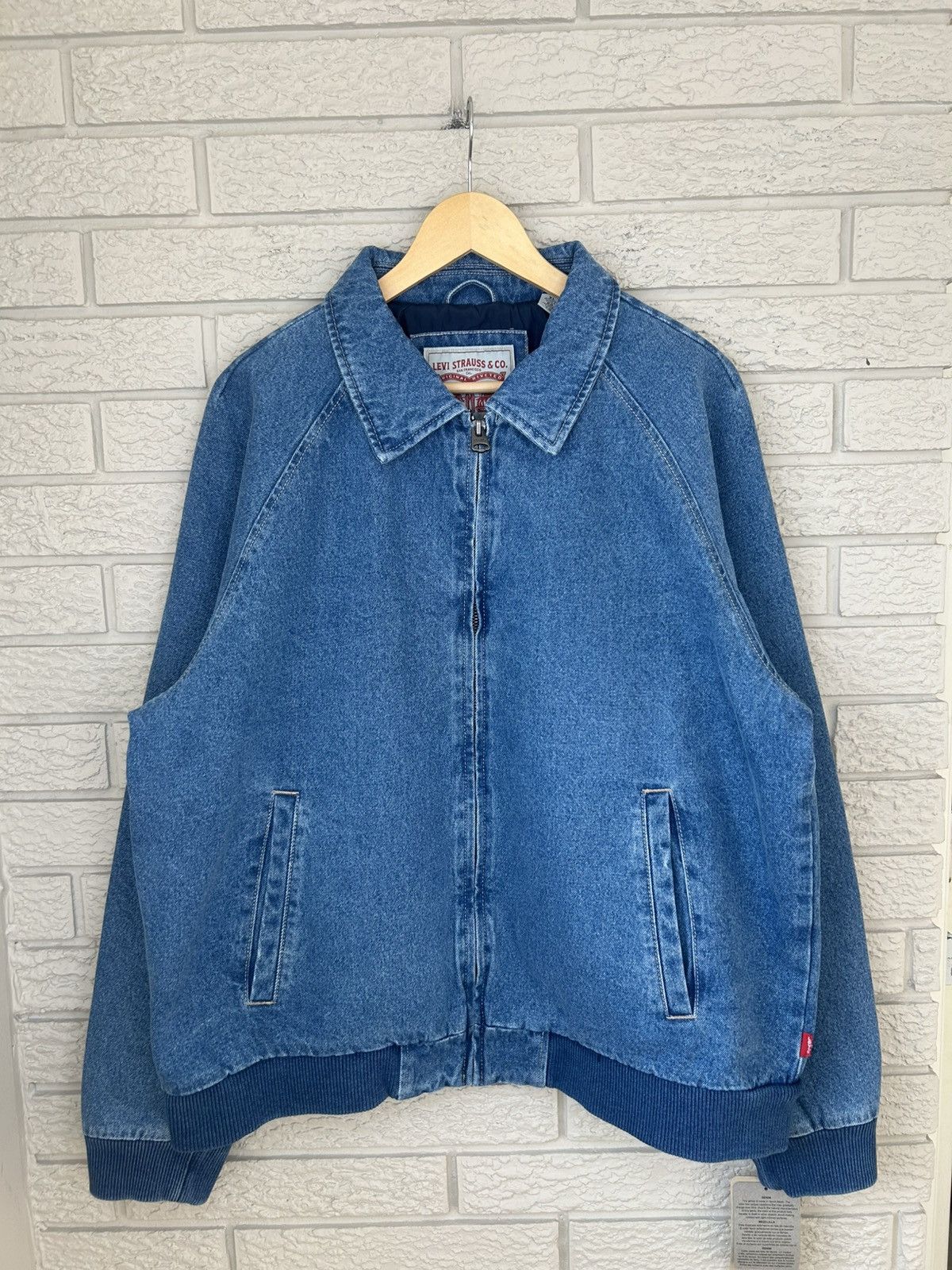 Levi's Levis Denim Bomber Jacket Size US XL / EU 56 / 4 - 1 Thumbnail