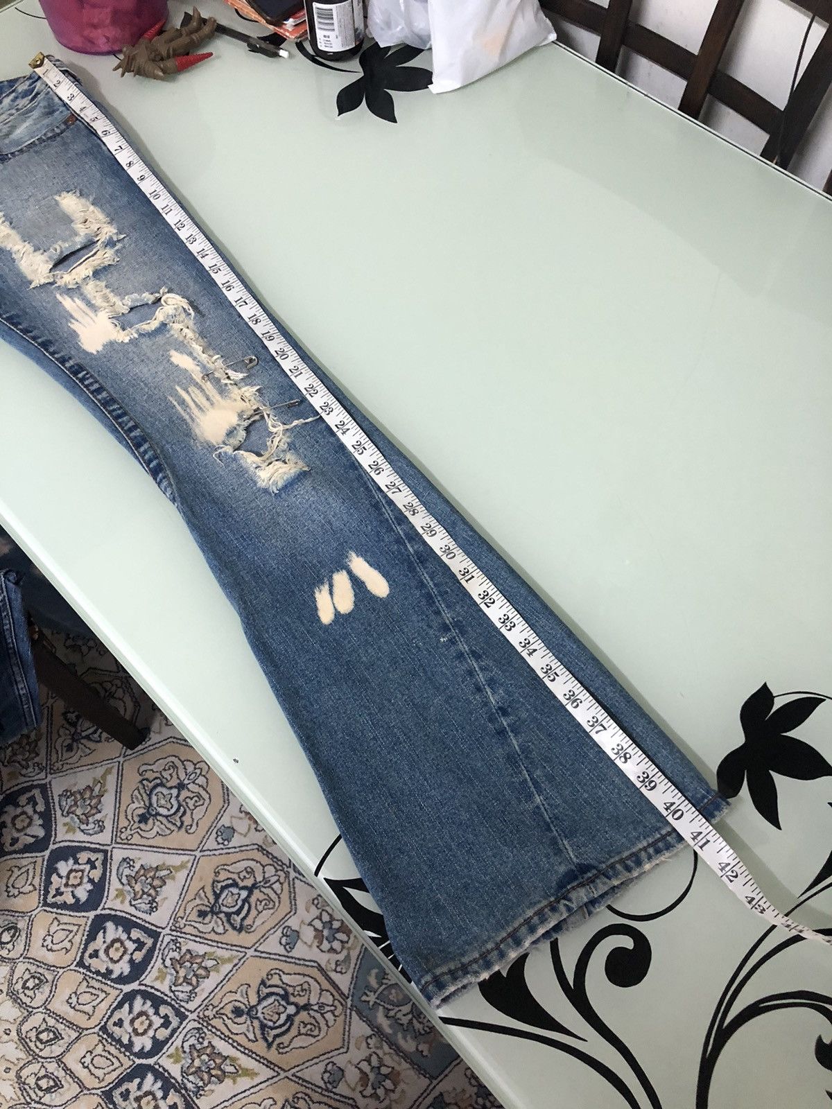 True Religion Rare❗️Vintage True Religion Distressed Boot Cut Jeans Size 26" / US 2 / IT 38 - 25 Thumbnail