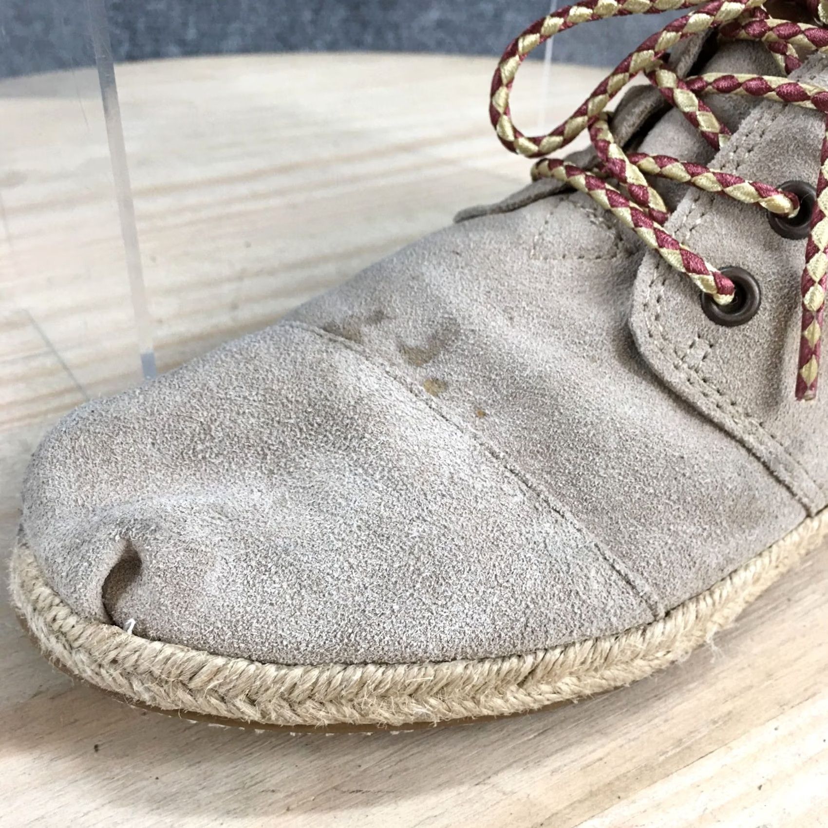 Toms Toms Boots Womens 8 Espadrille Flats Lace Up Desert Chukka 311211 Brown Suede Size US 8 / IT 38 - 3 Thumbnail