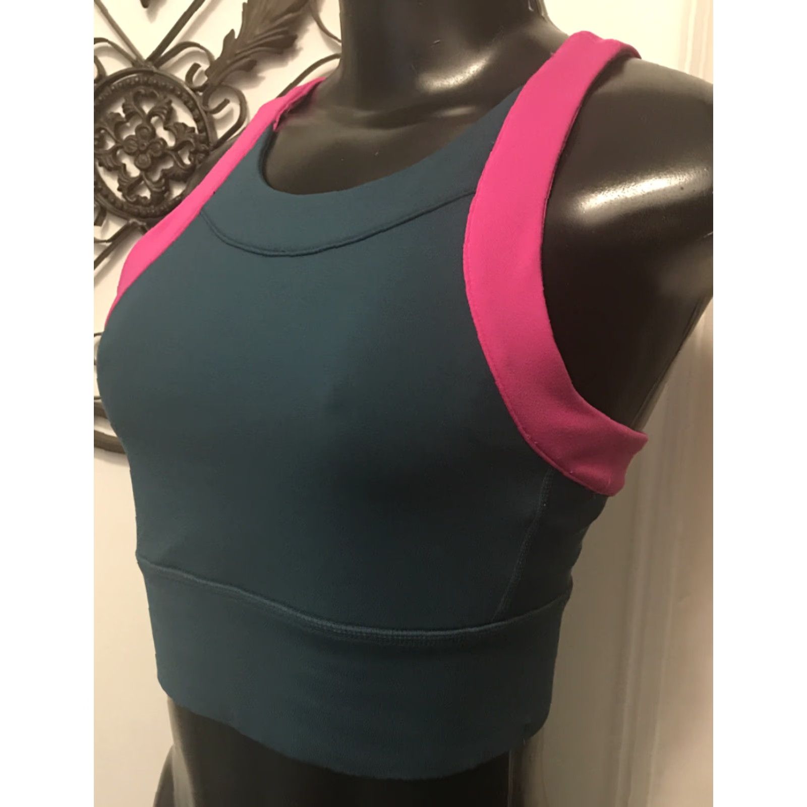 Pinko VINTAGE MPG Sport Bra Green Pink Shirt Womens Small Size ONE SIZE - 4 Thumbnail