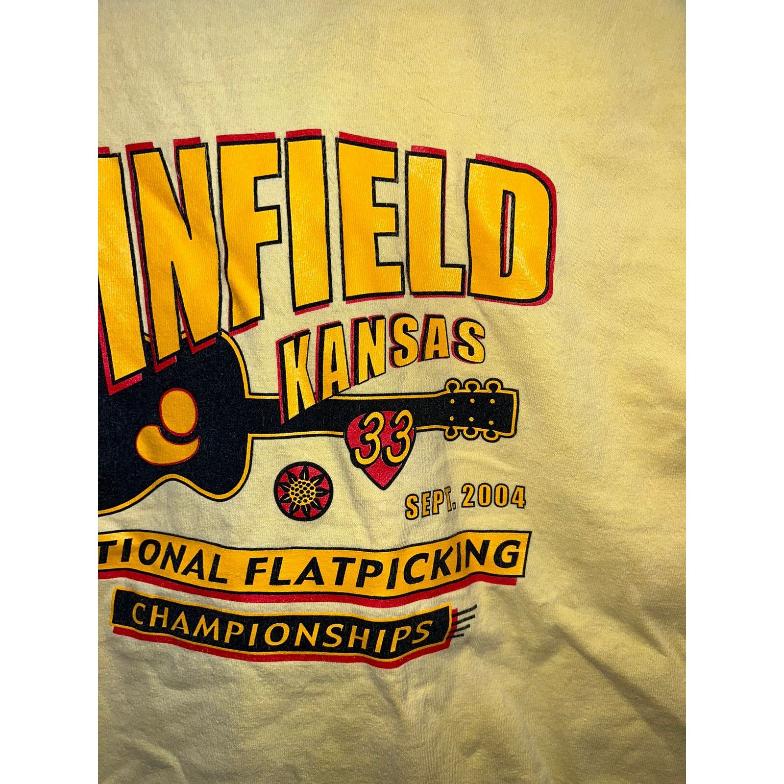 Anvil Vintage Flatpicking Shirt National Winfield Kansas Yellow L Size US L / EU 52-54 / 3 - 8 Thumbnail