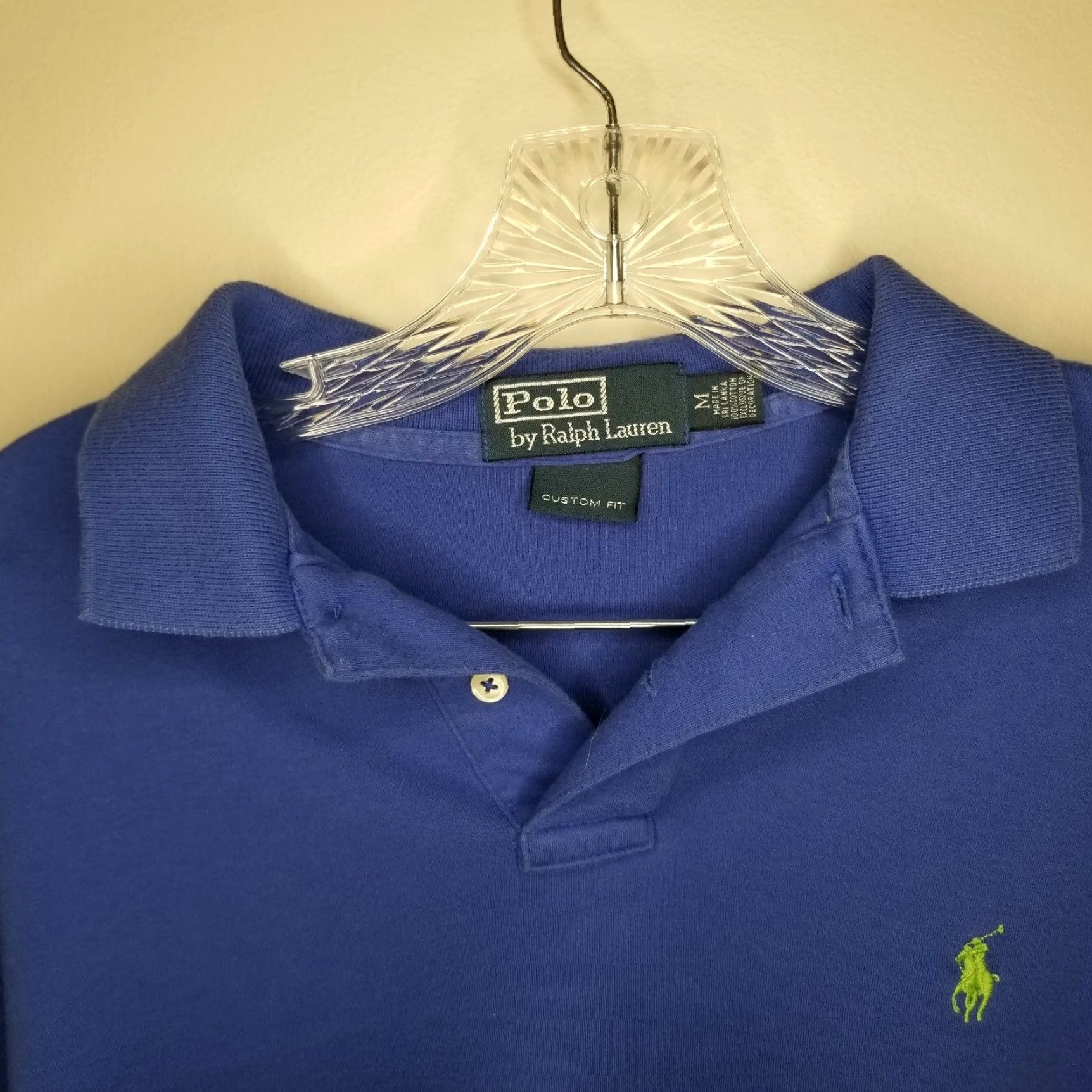 Polo Ralph Lauren Polo Ralph Lauren Custom Fit Blue Short Sleeve Polo Shirt Mens Size M Size US M / EU 48-50 / 2 - 3 Thumbnail