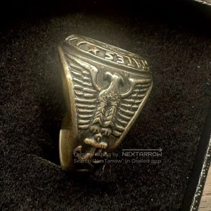 Freewheelers Vintage US Navy Silver Ring Replica. Size ONE SIZE - 6 Thumbnail