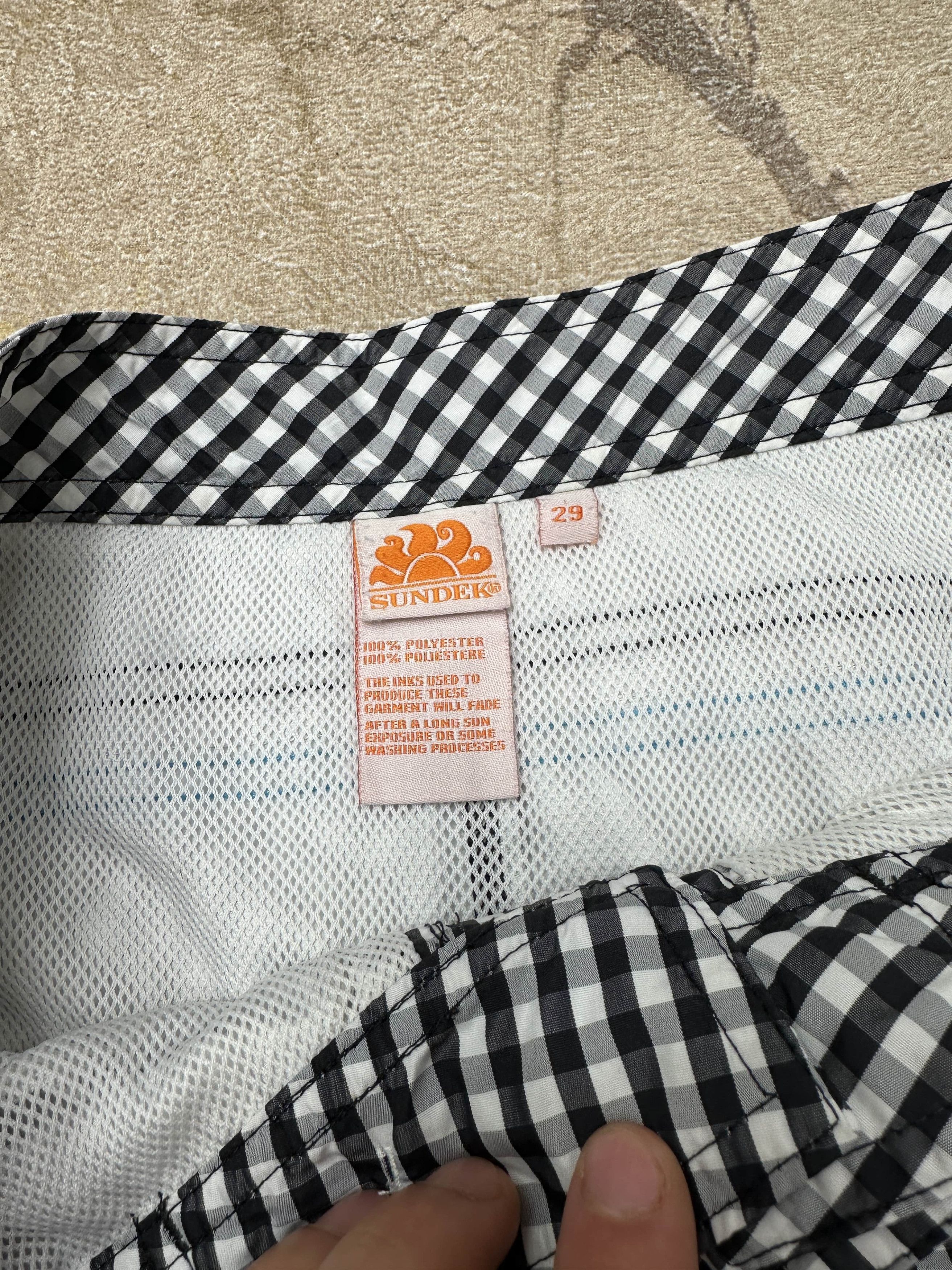 Sundek Sundek 29 Check Board Shorts Trunks Bath Suit Size 29 S Size US 29 - 7 Thumbnail
