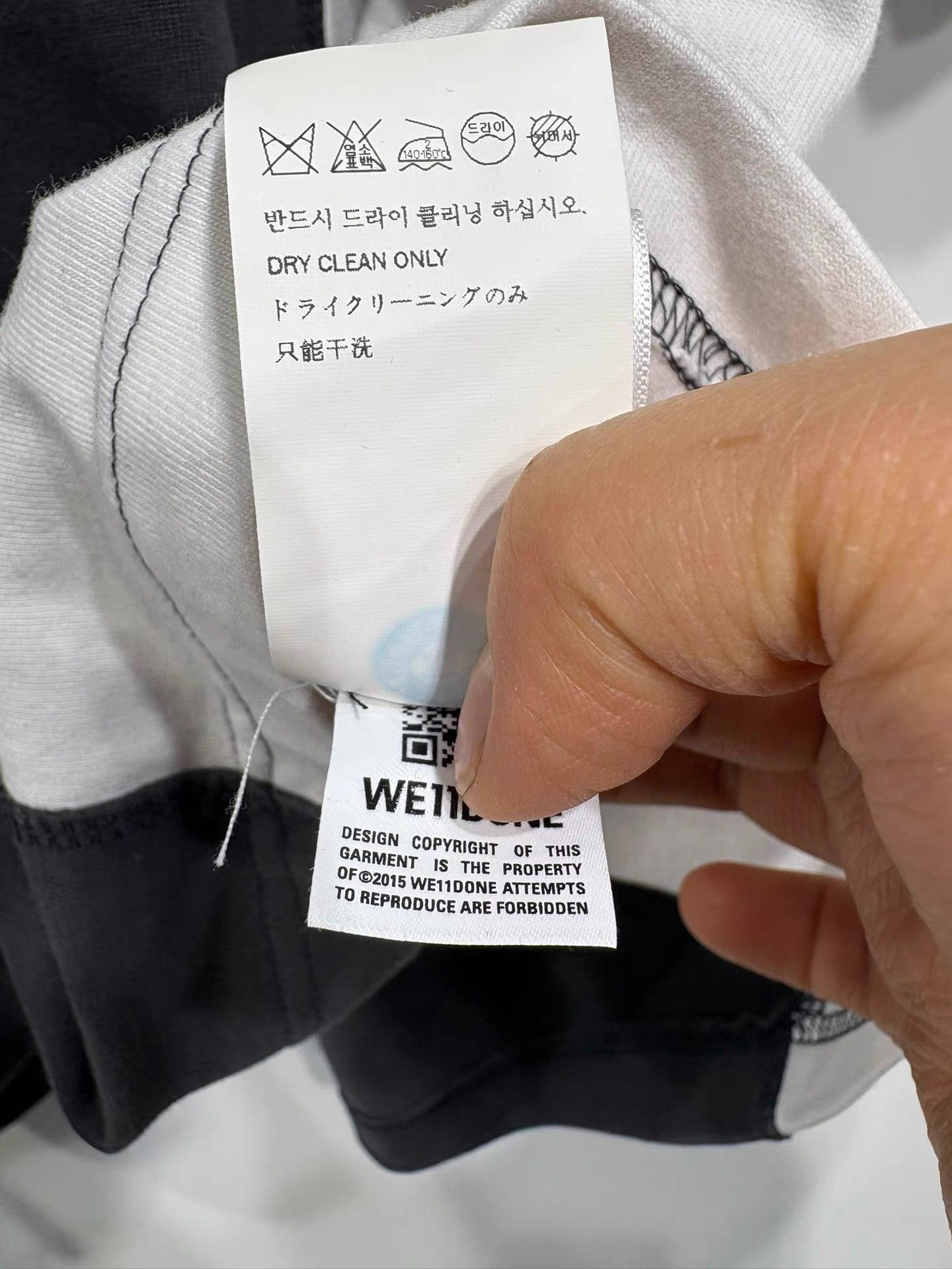 WE11DONE we11done Men's Three-color Spliced Short Sleeve T-shirt K29 Size US M / EU 48-50 / 2 - 6 Thumbnail