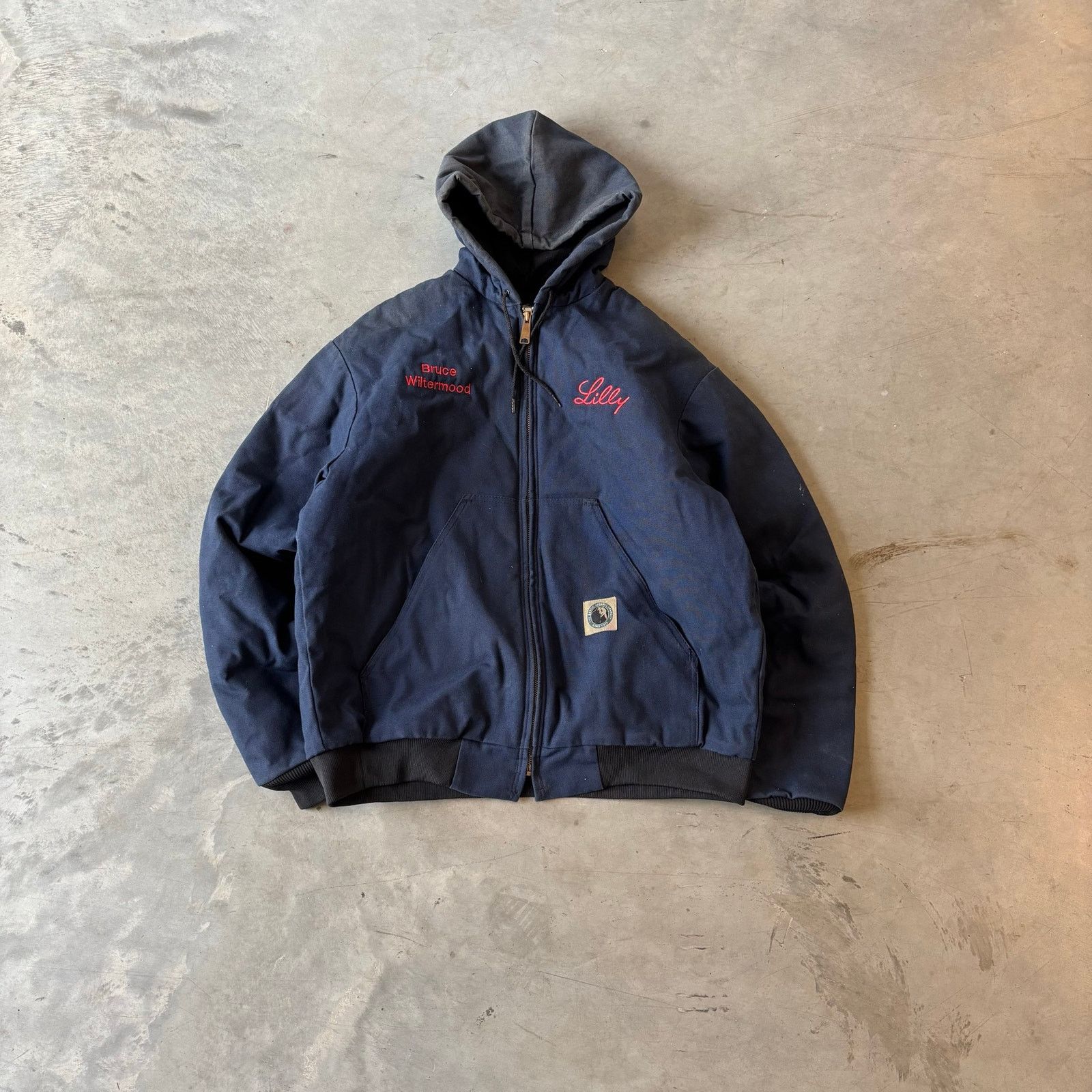 Vintage y2k navy blue carhartt style workwear jacket Size US L / EU 52-54 / 3 - 1 Thumbnail