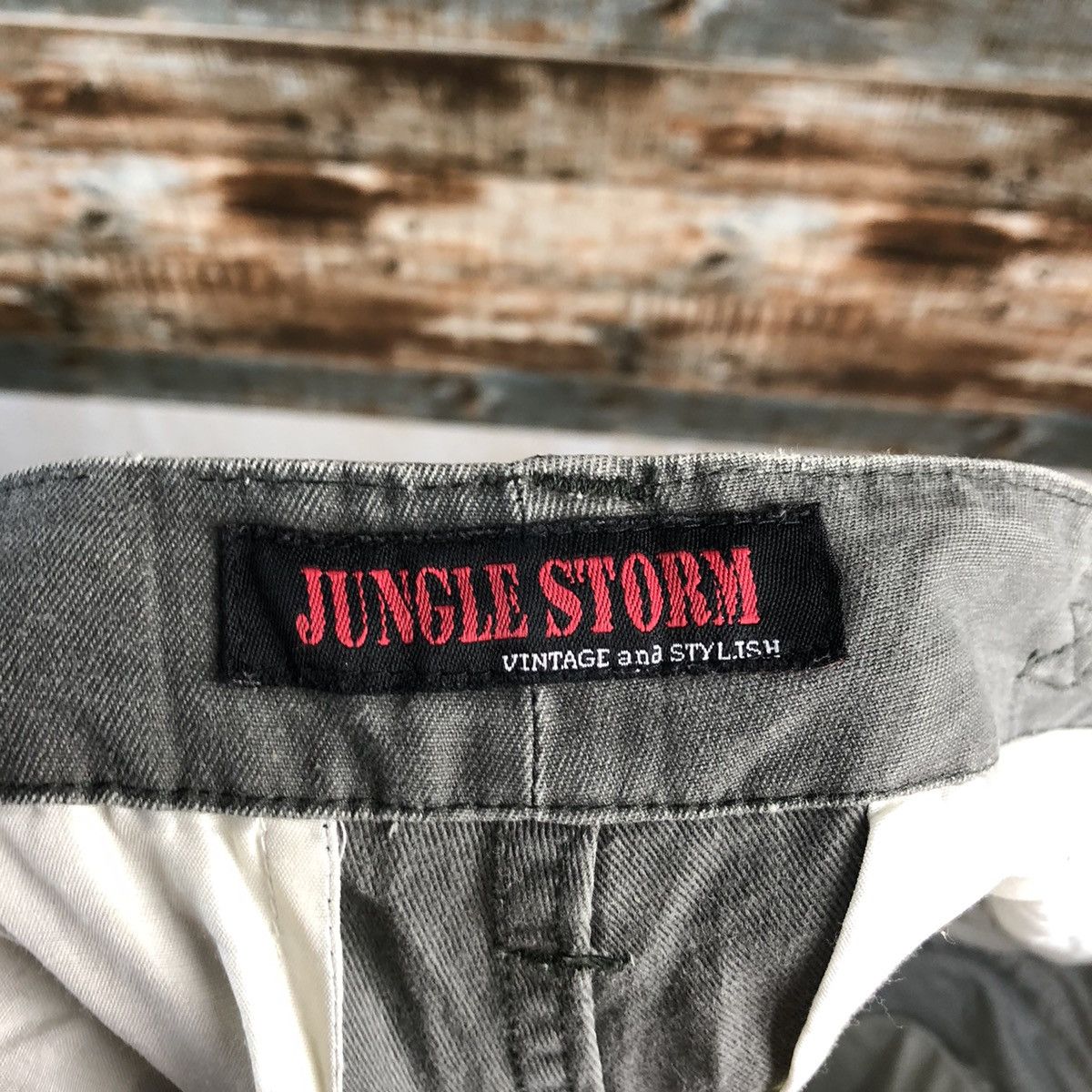 Japanese Brand DL Jungle Storm Green Cargo Multipocket Pants #C098 Size US 32 / EU 48 - 18 Thumbnail