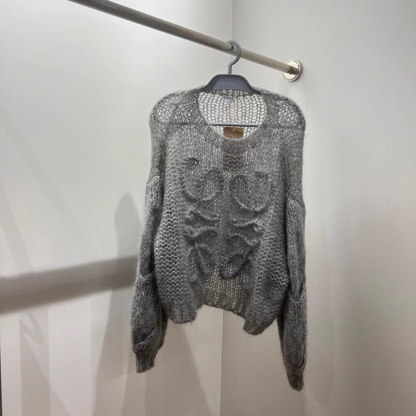 Loewe Loewe dec162 Mohair Logo Lace Sweater xs Size XS / US 0-2 / IT 36-38 - 1 Thumbnail