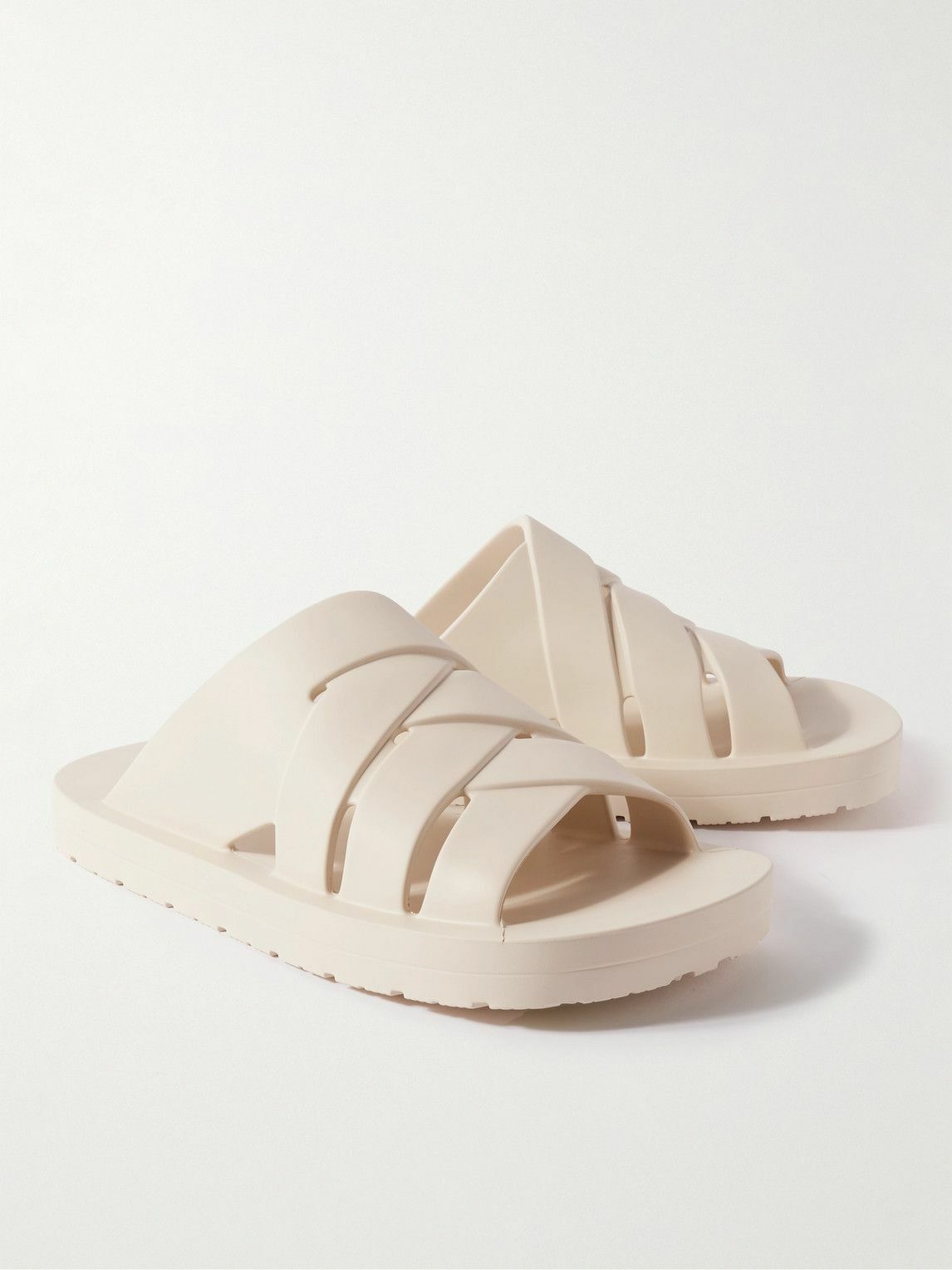 Bottega Veneta o1w1db10525 Rubber Sandals in Ivory Size US 10 / EU 43 - 3 Thumbnail