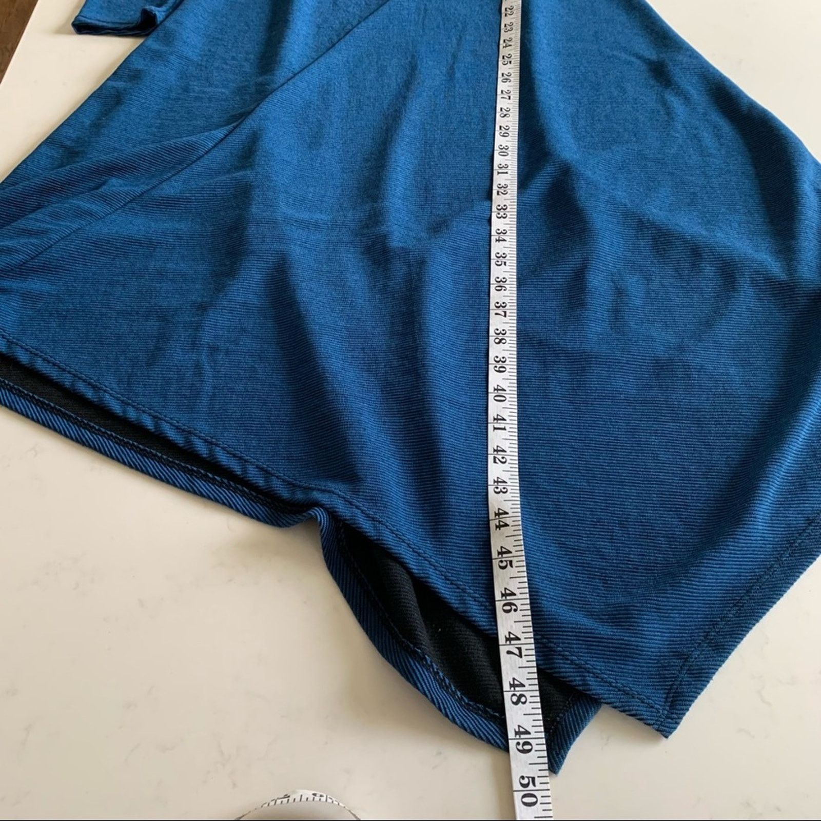 Zara Zara Blue Textured Asymmetrical Midi Dress - Size Small Size S / US 4 / IT 40 - 9 Thumbnail